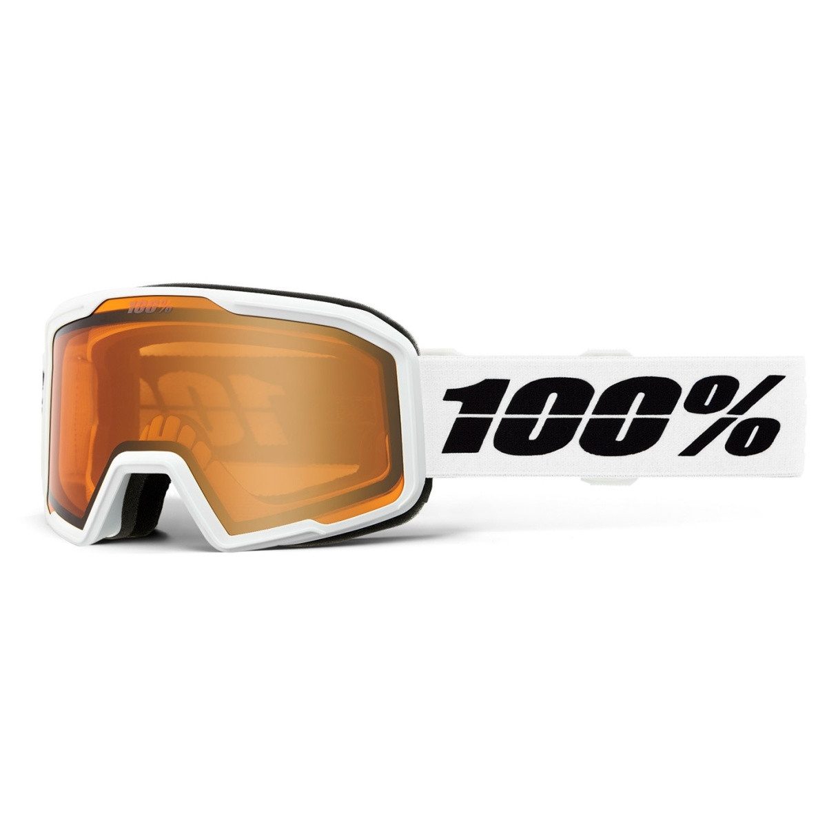 100% Skibrille Valnor Amber Lens weiss - 1 Brille