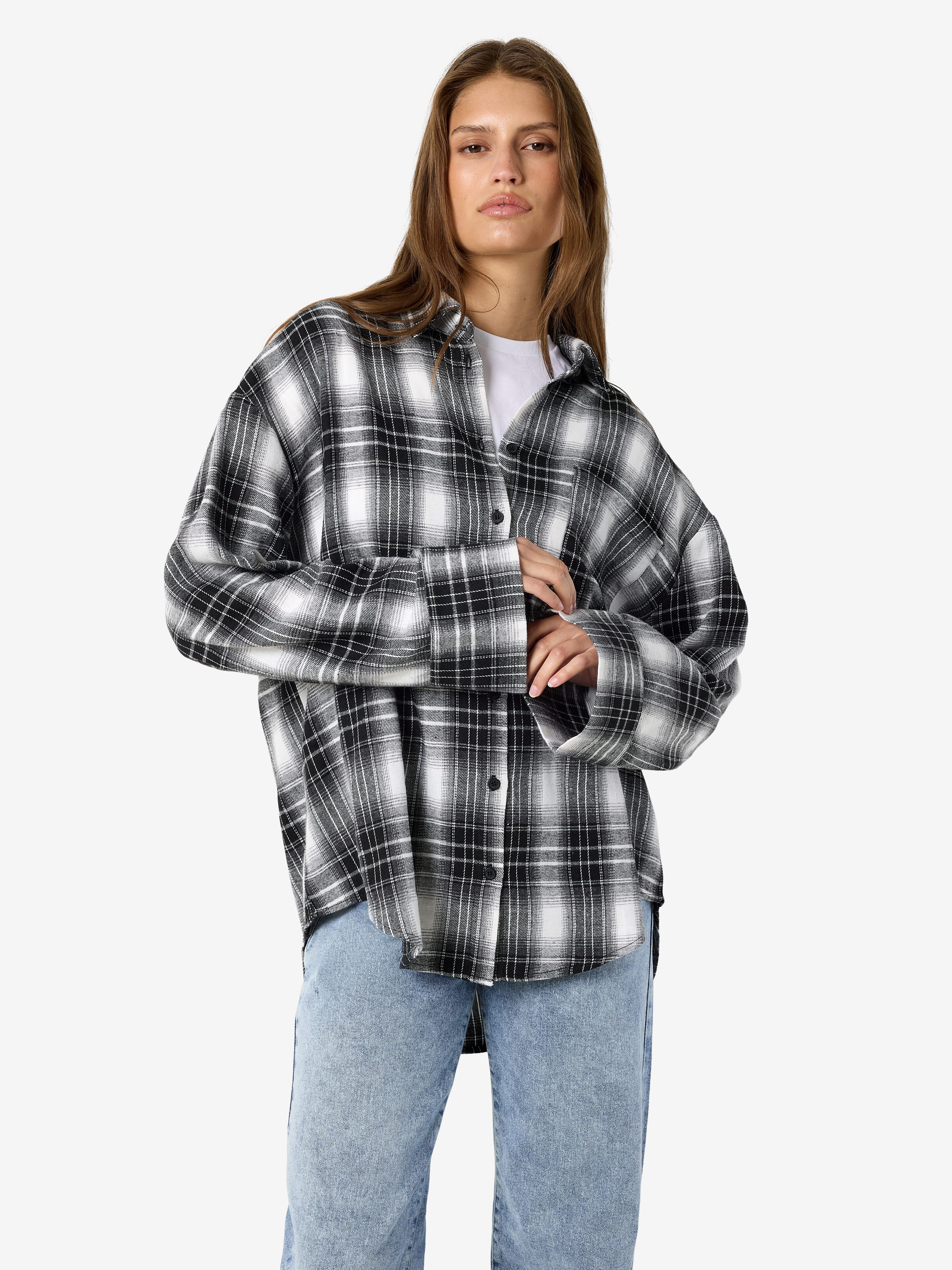 Noisy may Karobluse NMZOE L/S CHECK SHIRT WVN NOOS Baumwollmischung