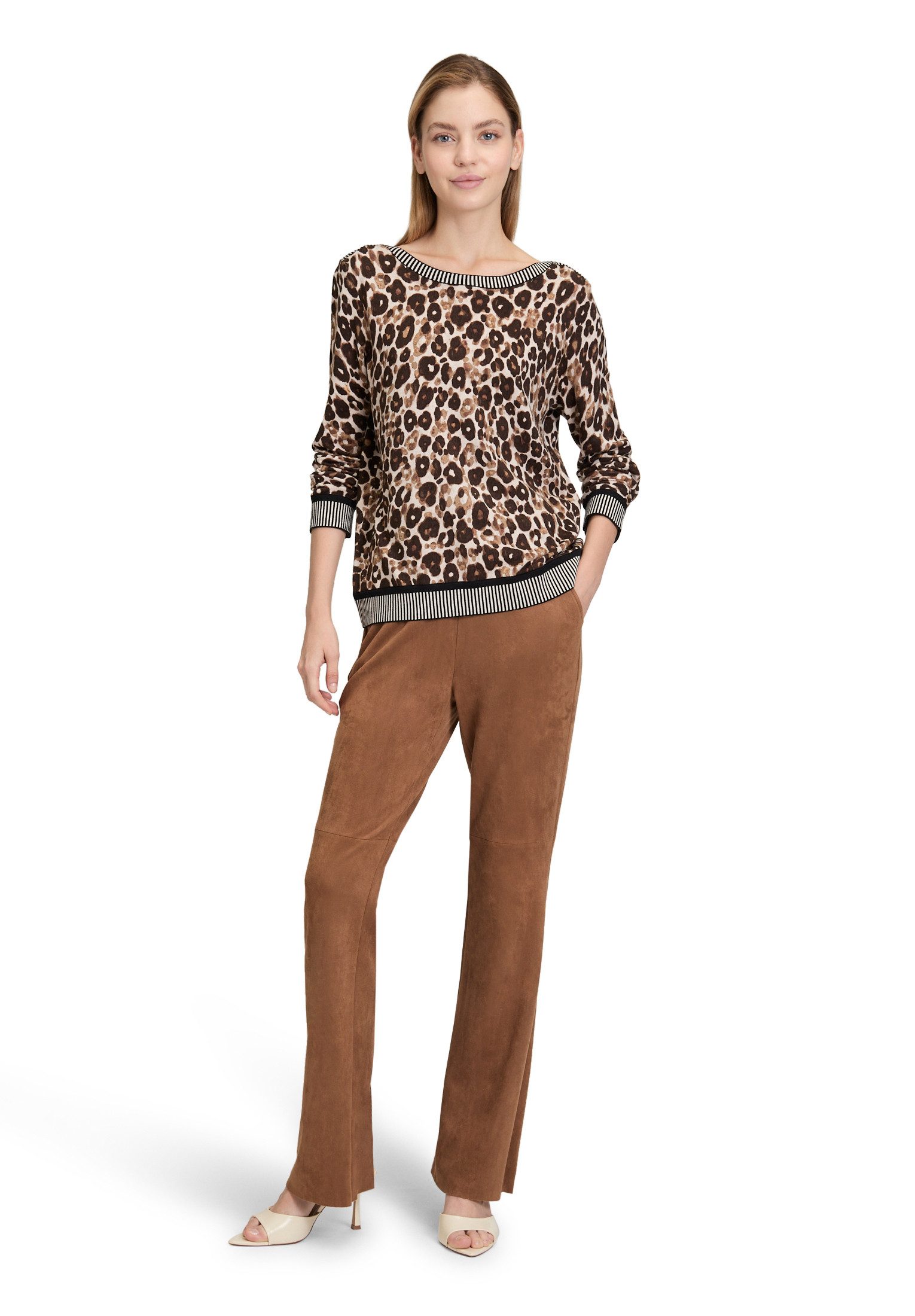 Betty Barclay Strickpullover Damen mit Animalprint (1-tlg)