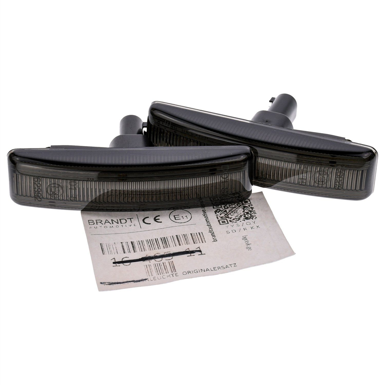 BRANDT AUTOMOTIVE KFZ-Ersatzleuchte Auto Seitenblinker Set LED Kotflügel Blinker Schwarz, für Land Rover Defender I (90/110/130) (87-06); Defender II (07-16...