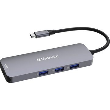 Verbatim Laptop-Dockingstation USB-C Pro Multiport-Hub CMH-08, 8 Port
