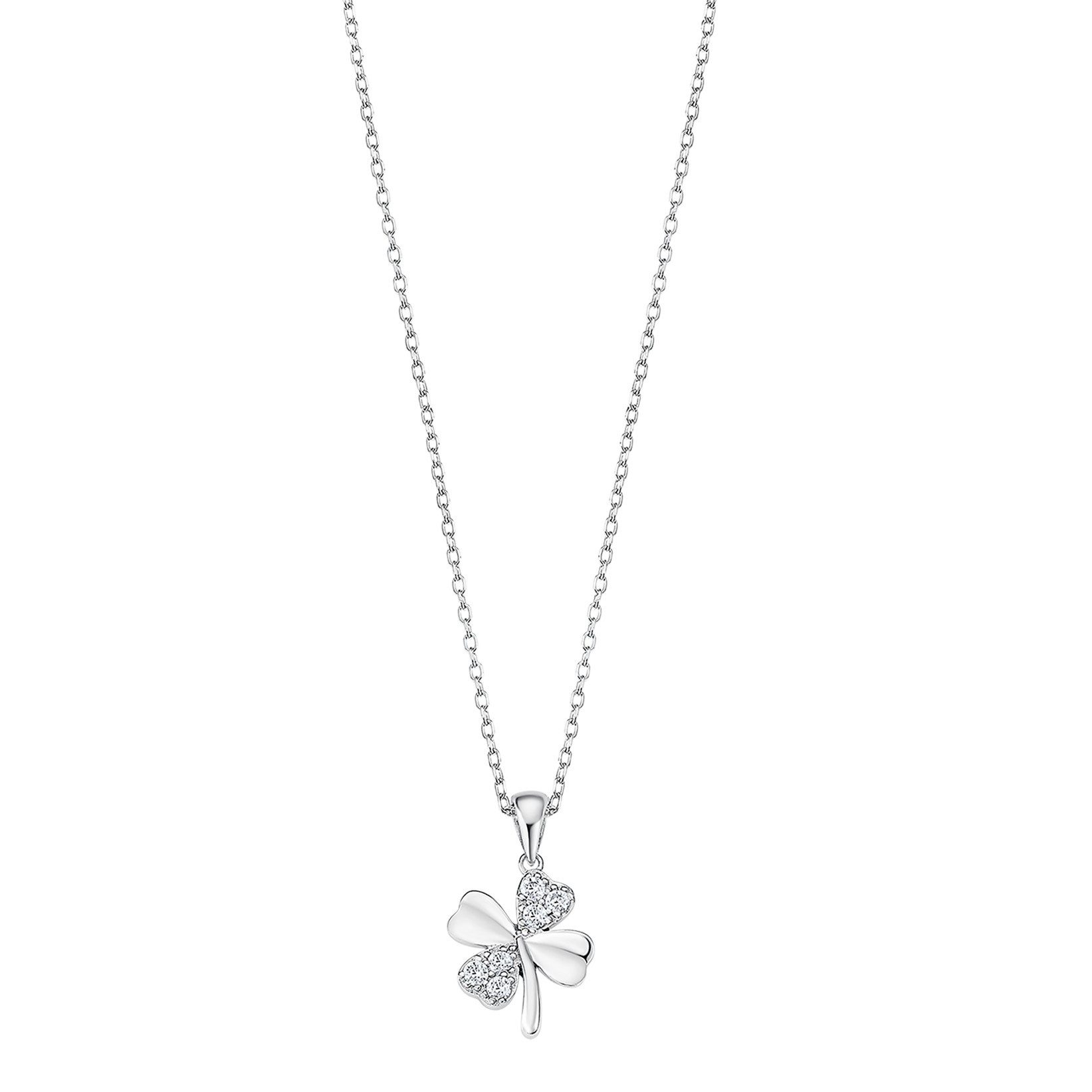 LOTUS SILVER Kette mit Anhänger LP3108-1/1 – Damenkette mit Zirkonia-Anhänger aus 925er Silber, 42 cm