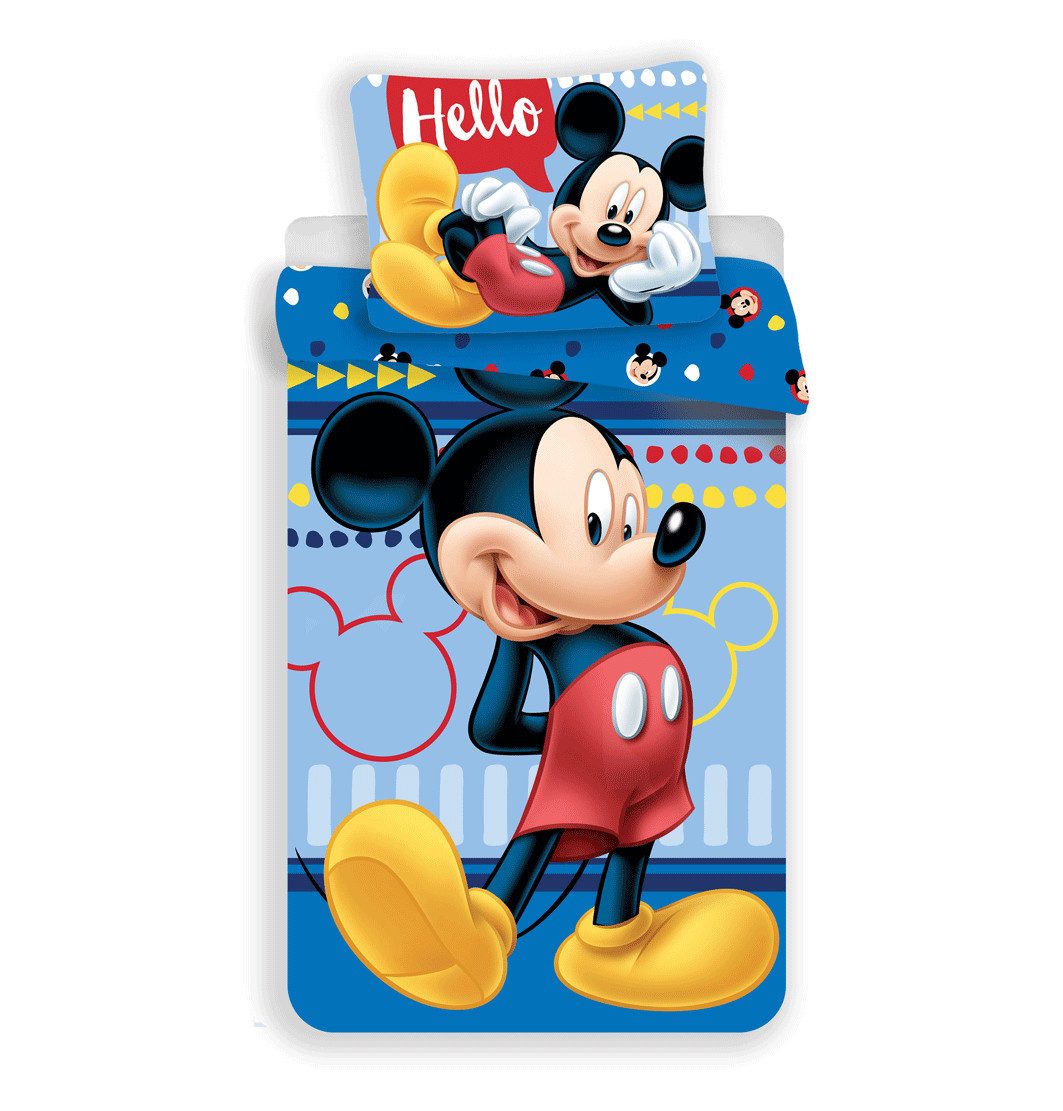Disney Mickey Mouse Bettwäsche Set 2 tlg. Wendebettwäsche Größe: 140x200 cm günstig online kaufen