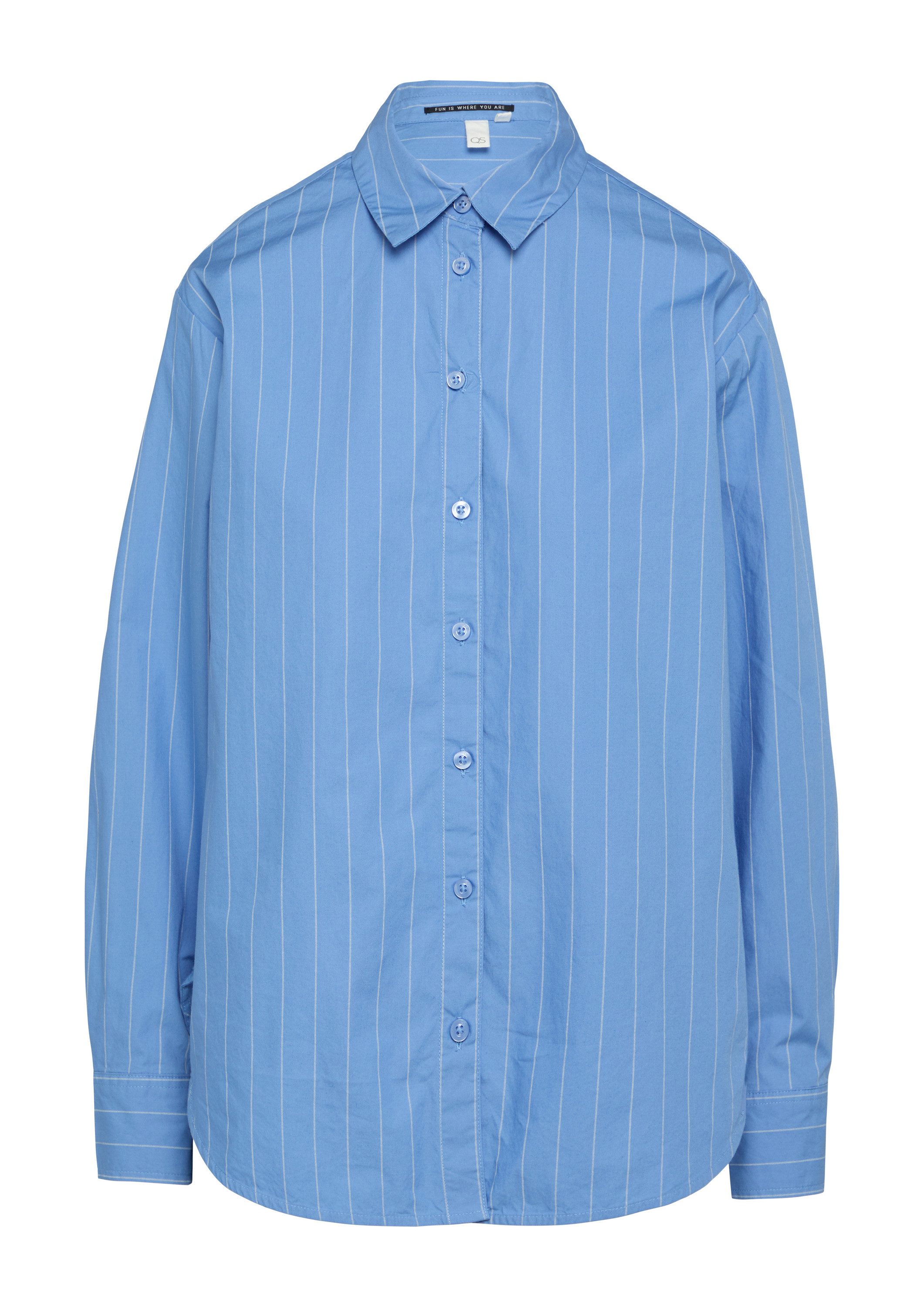 QS Langarmbluse Bluse Oversized-Hemdbluse mit Nadelstreifen günstig online kaufen