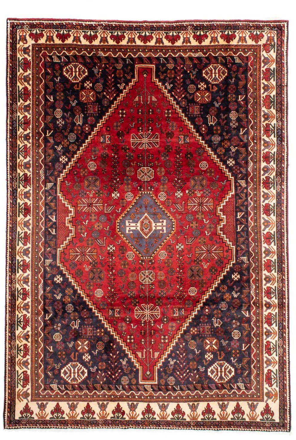 Wollteppich Shiraz Medaillon Rosso scuro rechteckig, mit 312 morgenland, Unikat mm, 216 10 Zertifikat Höhe: cm, x