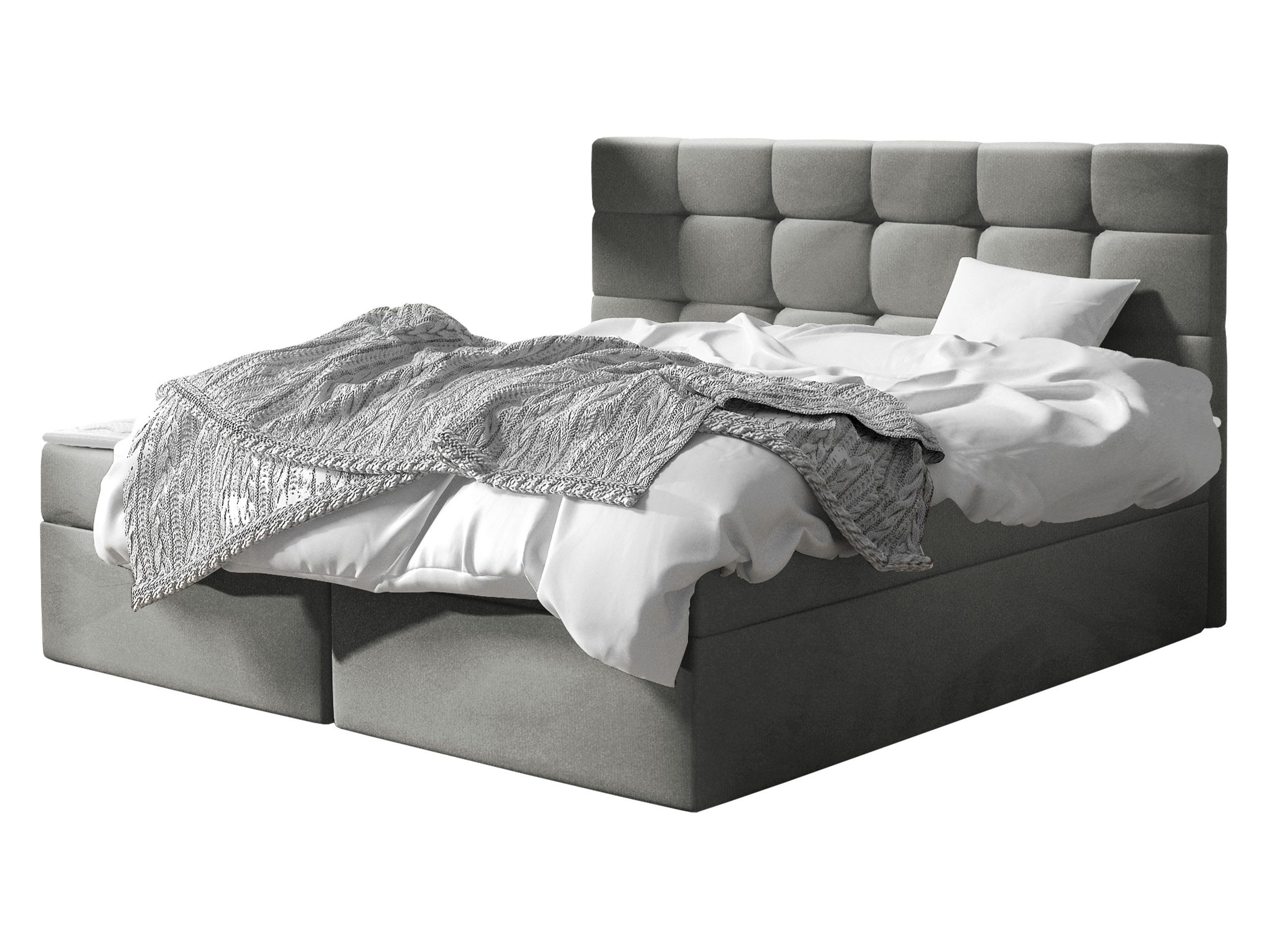 MIRJAN24 Boxspringbett Luanda (Bonell-Matratze und Topperr), mit zwei Bettkästen für die Bettwäsche