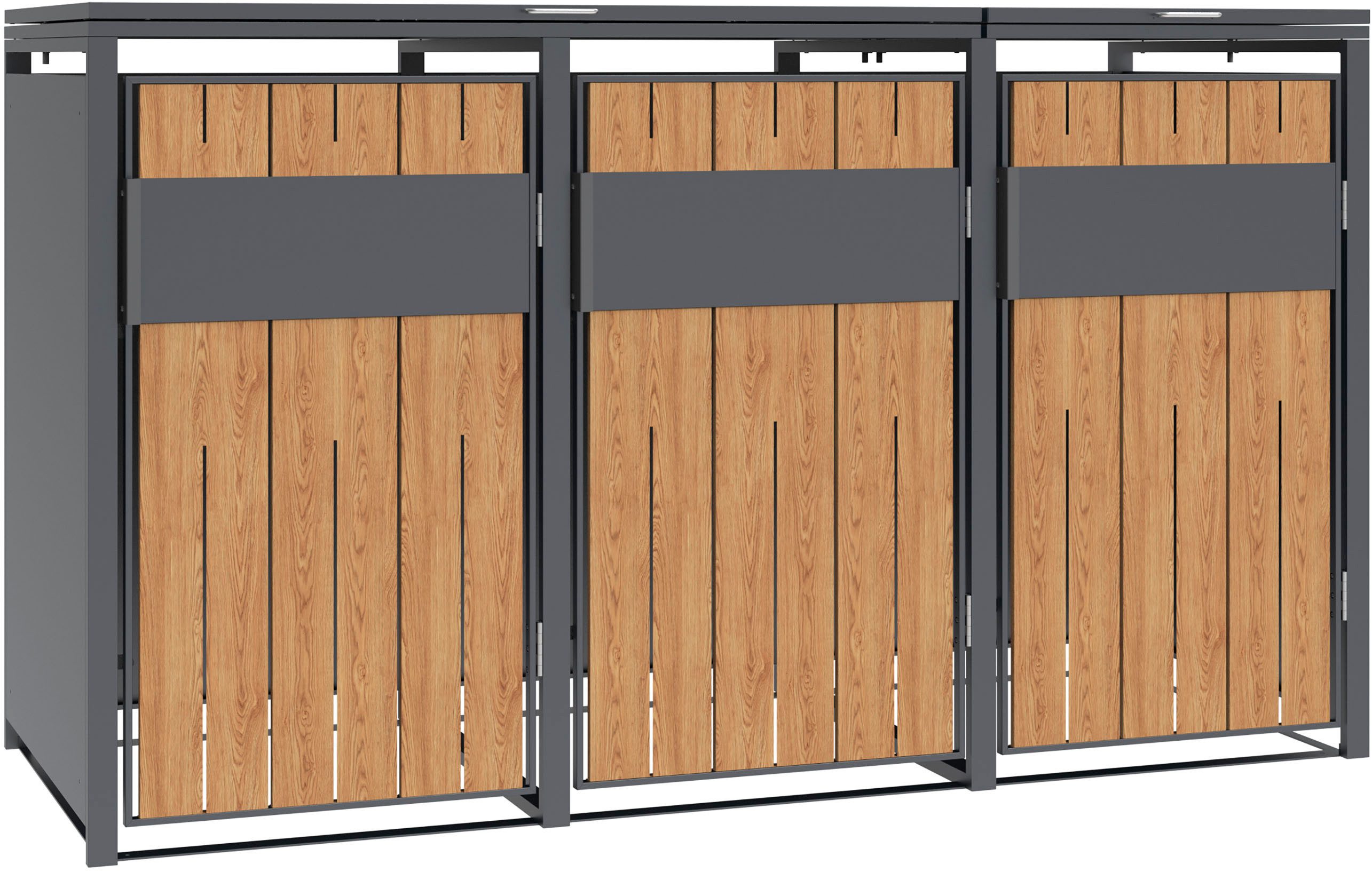 WESTMANN Mülltonnenbox Varius 3, BxTxH: 198x80x116 cm, für 3x240 L Mülltonnen