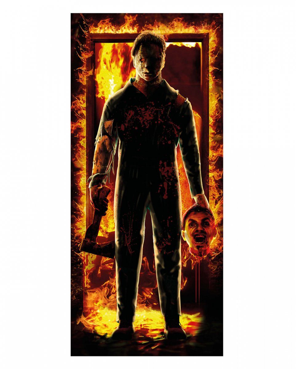 Hängedekoration Killer in Flammen Serienkiller Tür-Dekoration 80x1