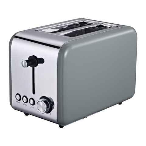 Michelino 2-in-1-Toaster 2-Scheiben Toaster Toastautomat mit Brötchenaufsatz, 850 W, Coll-Touch Gehäuse - mit herausnehmbarem Brötchenaufsatz