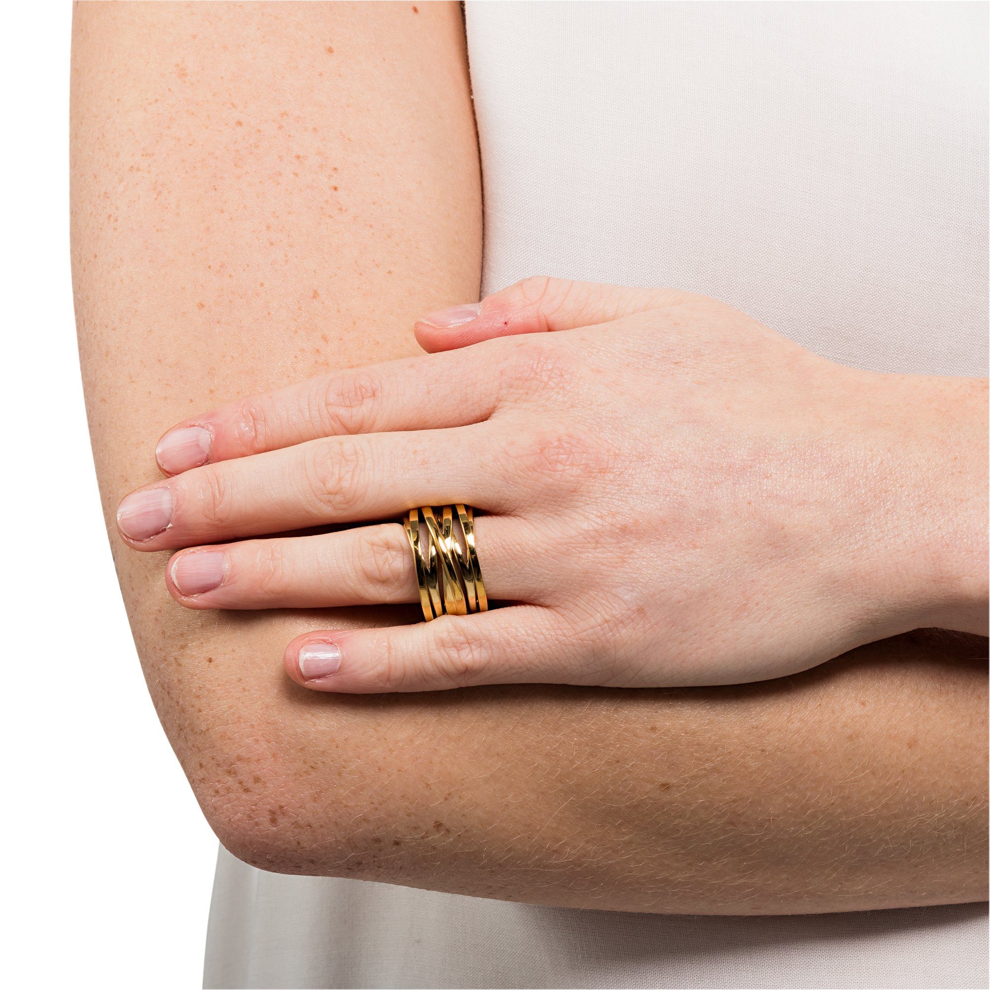 Serpi Fingerring (Ring, Geschenkverpackung), poliert Heideman 1-tlg., Damenring goldfarben inkl.