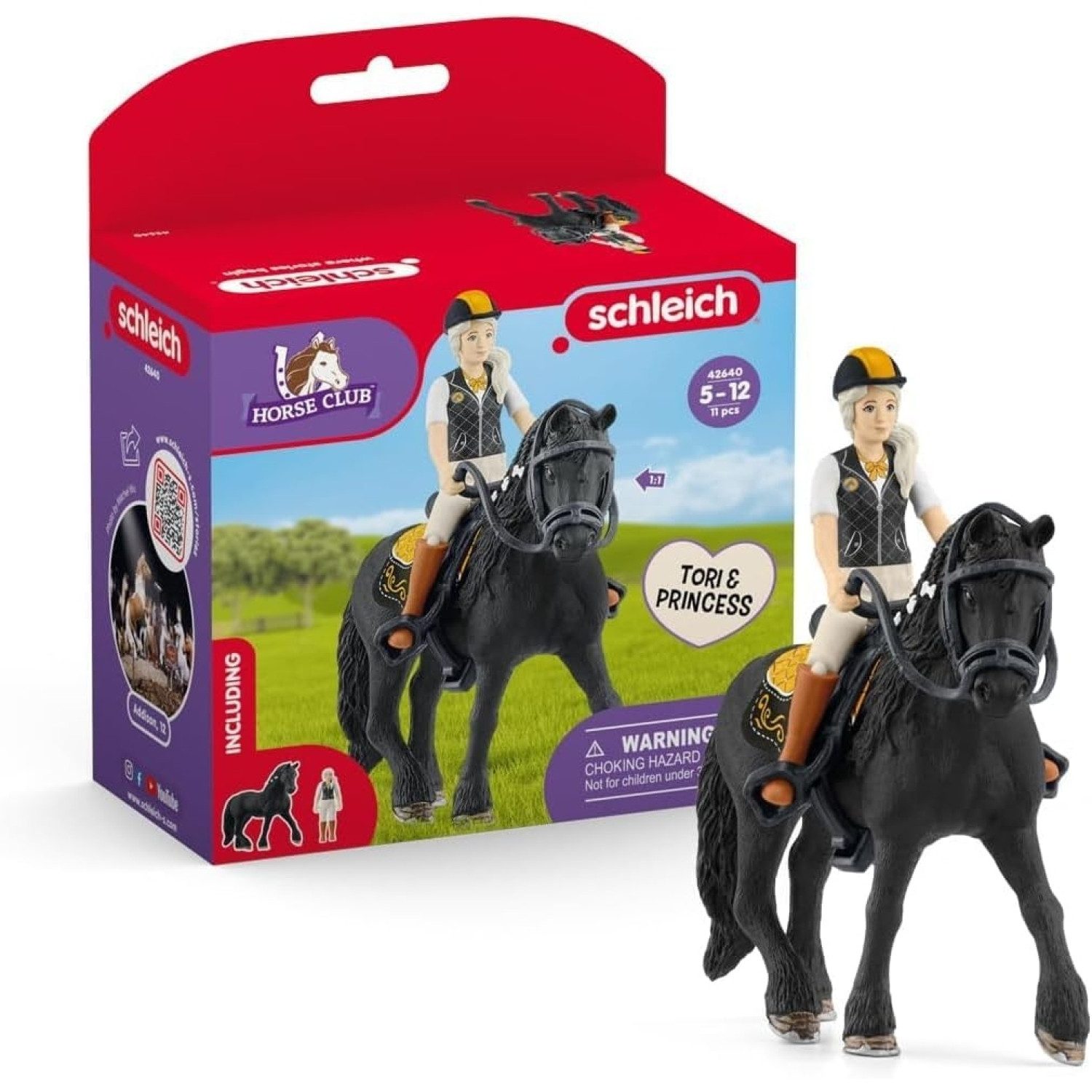 Schleich® Spielfigur Horse Club 42640 - Tori & Princess Reiterhof zubehör Spielset Pferd