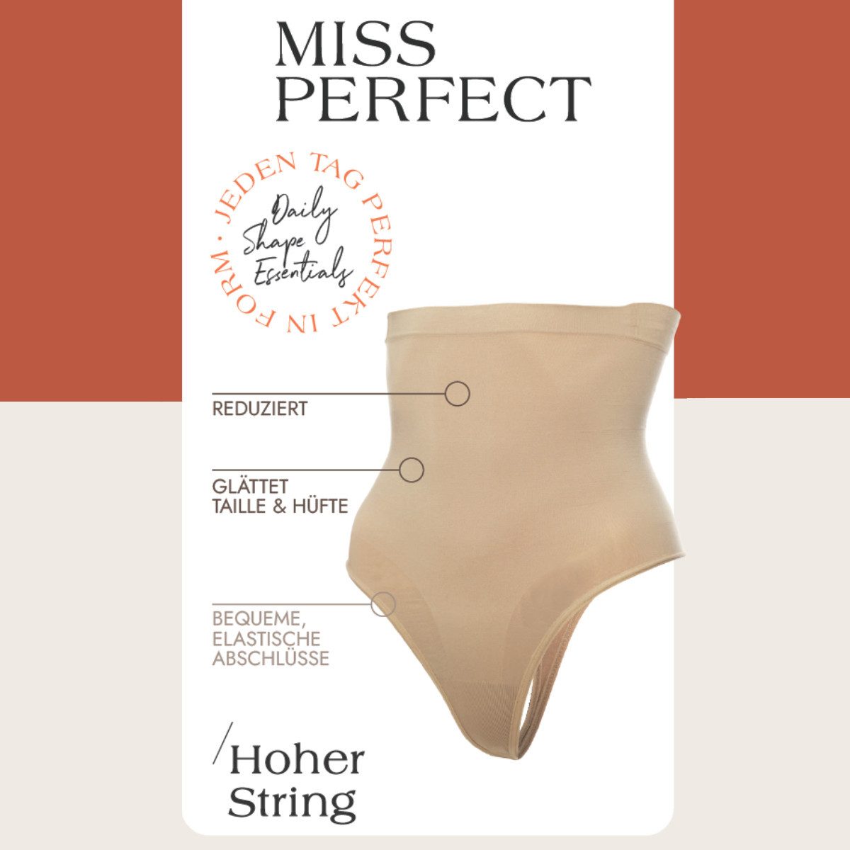 Miss Perfect String 36841 Seamless Shapewear Hoher String