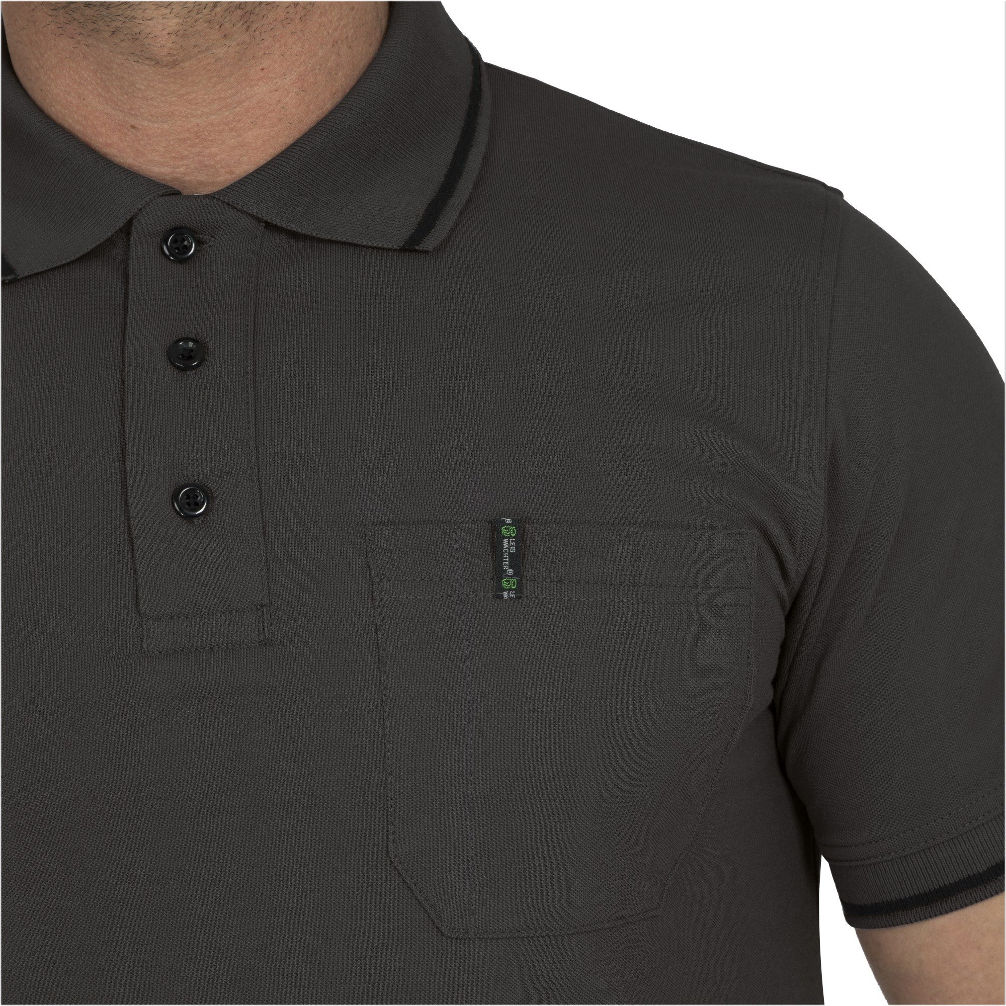Leibwächter Poloshirt Flex-Line Herren Poloshirt kurzarm, mit Brusttasche & Stifttasche (Bequeme Workwear, antibakterielle, Antigeruchs- und Antipilling-Ausrüstung) 50% Baumwolle & 50% Polyester, 220g/m²