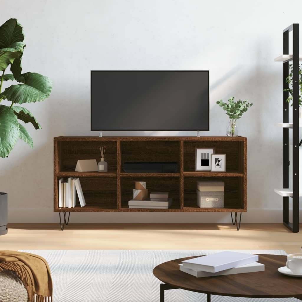 103,5x30x50 Holzwerkstoff TV-Schrank Braun furnicato Eichen-Optik cm