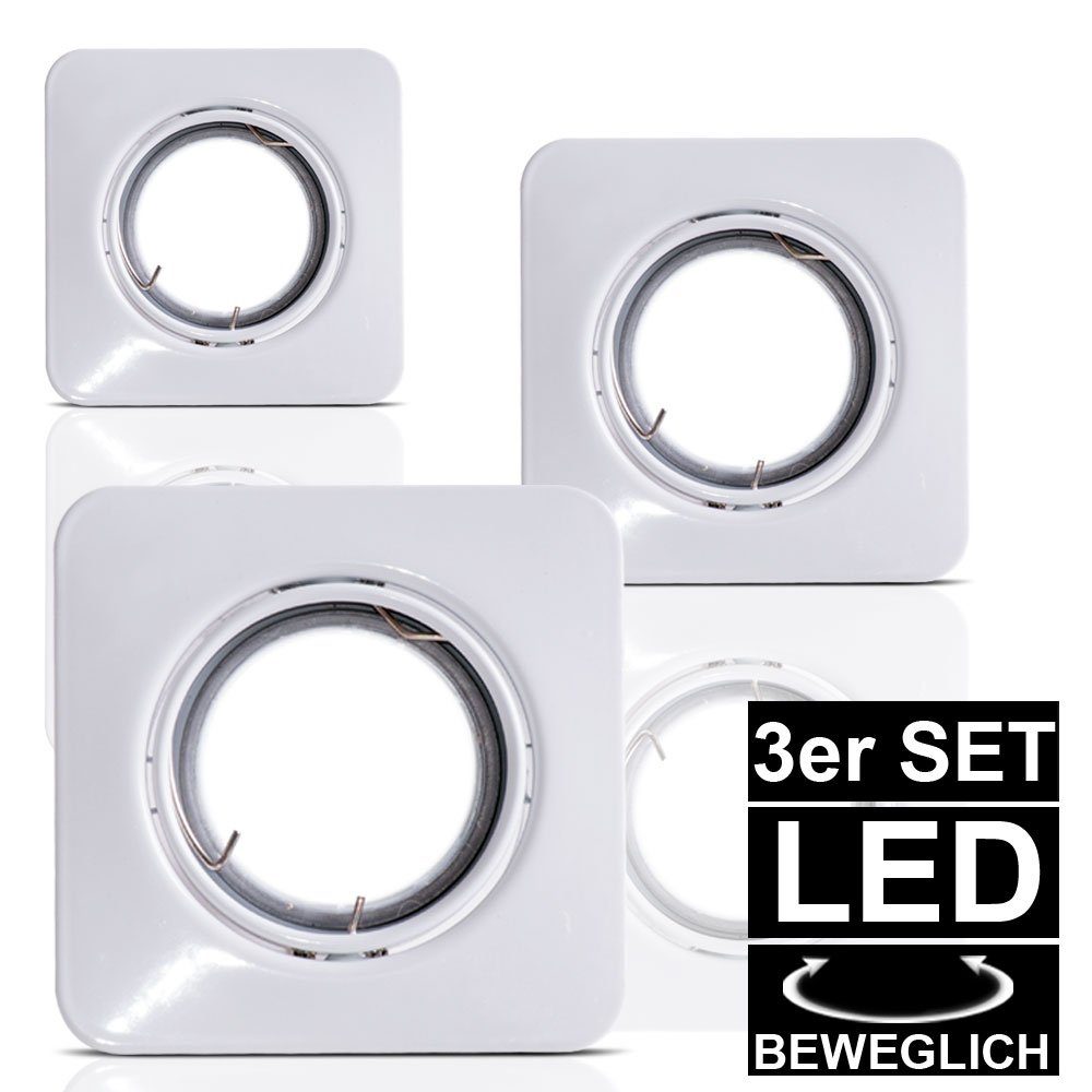 EGLO LED Einbaustrahler, Leuchtmittel inklusive, Warmweiß, 3er Set LED Decken Einbau Strahler Lampe Spot Leuchte verstellbar Eglo