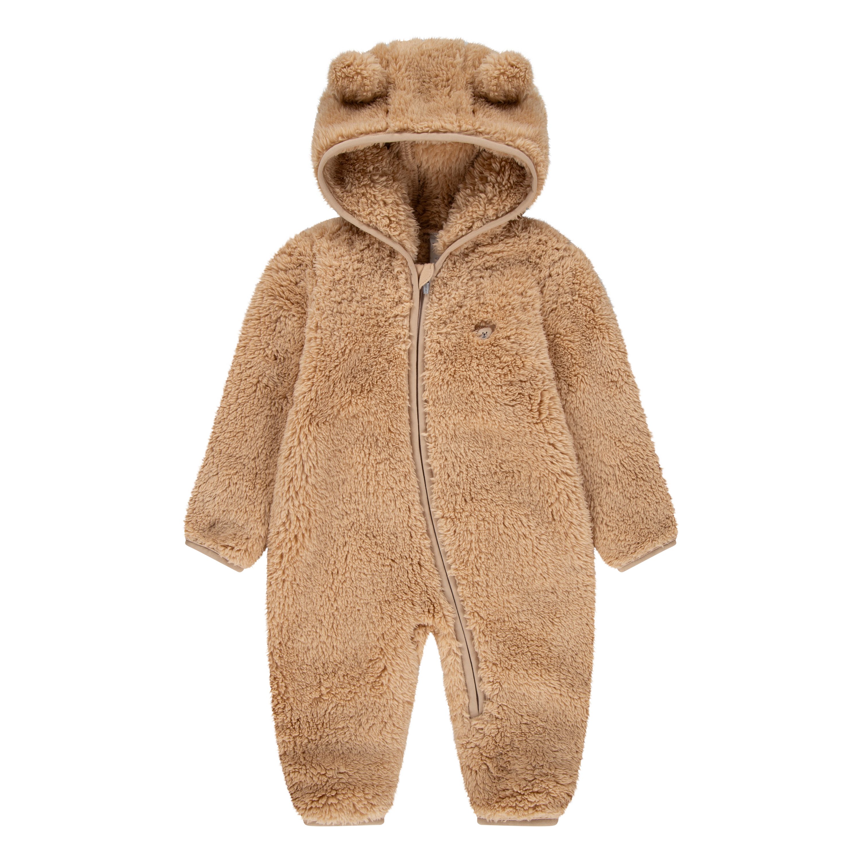 HUGGIES babywear Plüschoverall HUGN HUGGIES SHERPA PRAM mit Kapuze mit Öhrchen
