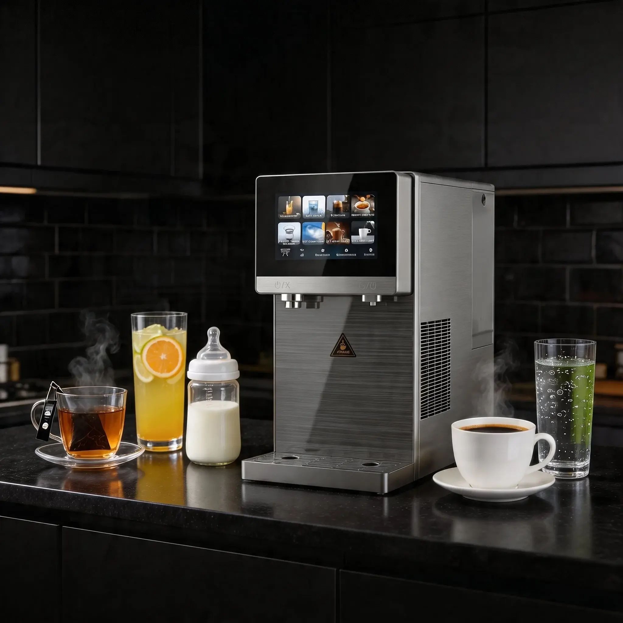 SPRUDELUX Wassersprudler PRO TOUCH 5-in-1 Wasserspender mit Sprudel, Heiß- & Kaltwasser, Umkehrosmose mit UV-Hygiene, Touchdisplay, Festwasseranschluss & Tank – Bild 2 von 5