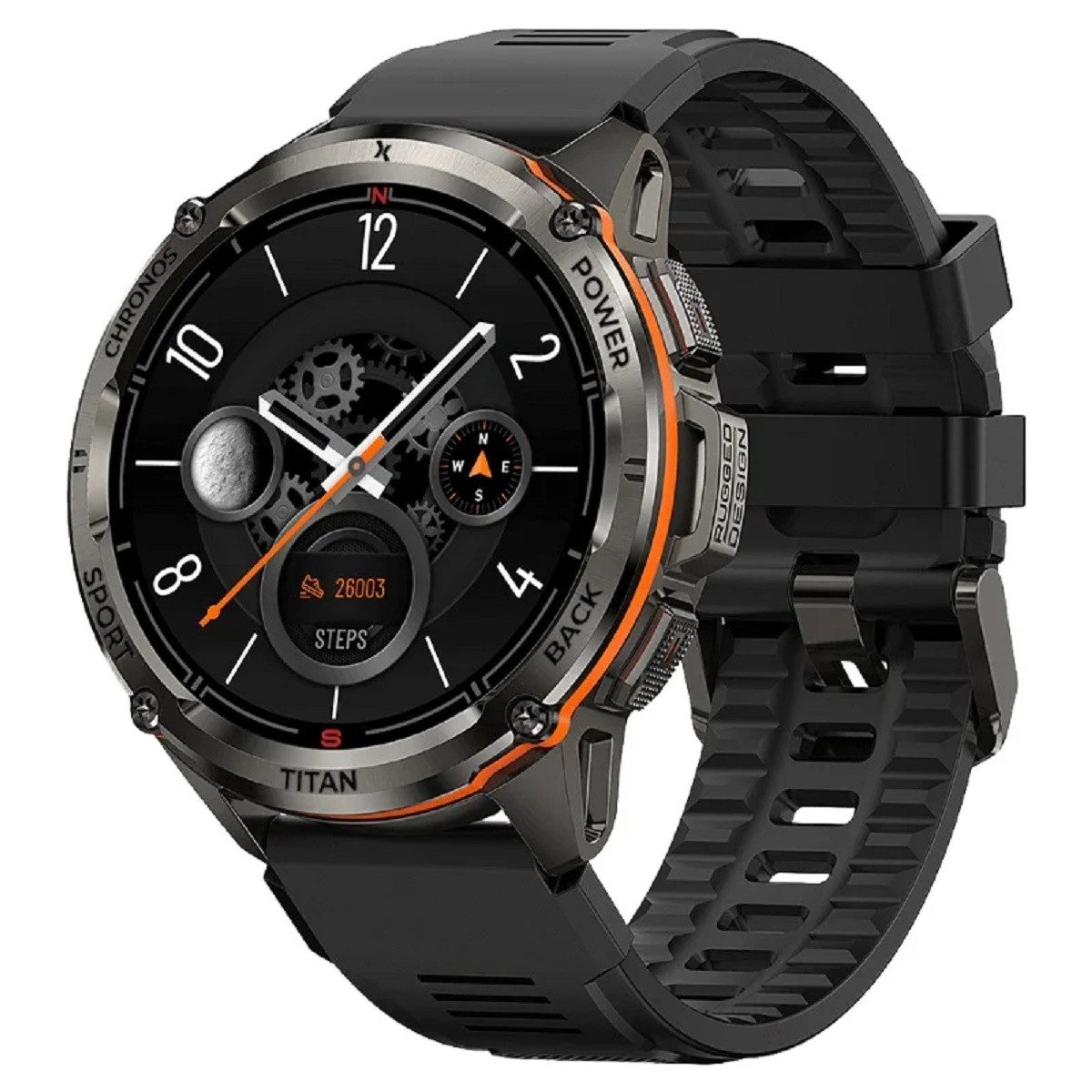 Maxcom Smartwatch FW111 Titan Chronos Schwarz Titan Gehäuse 1,32" Smartwatch
