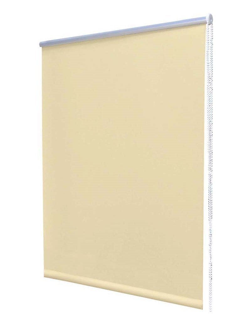 Vorhang, dynamic24, Verdunkelungsrollo 40cm, stufenlos einstellbar bis 160cm Länge beige