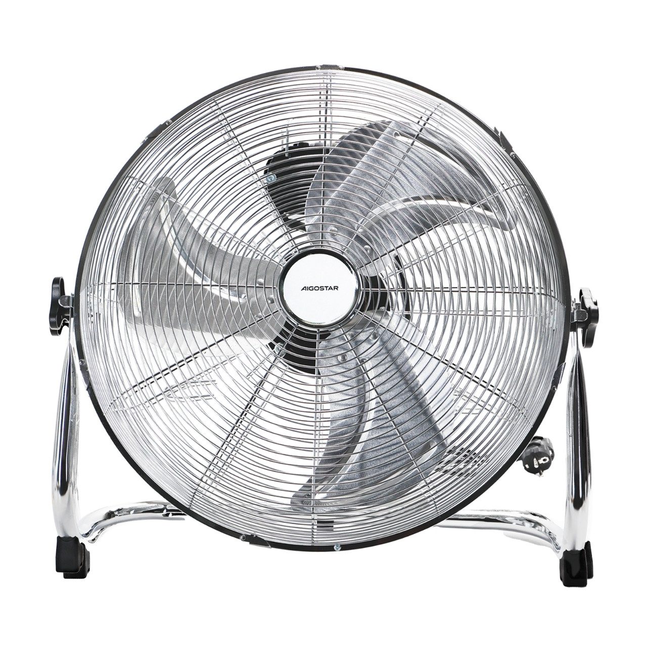 Aigostar Windmaschine 55cm Bodenventilator, Standventilator, Retro Starker Ventilator, 100W, 55 cm Durchmesser, 3 Windgeschwindigkeiten, 135 ° neigungsverstellbaren Kopf