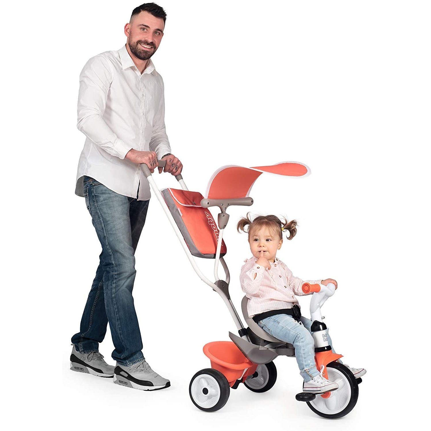 Smoby Dreirad 741105 Dreirad Baby Balade, Rot