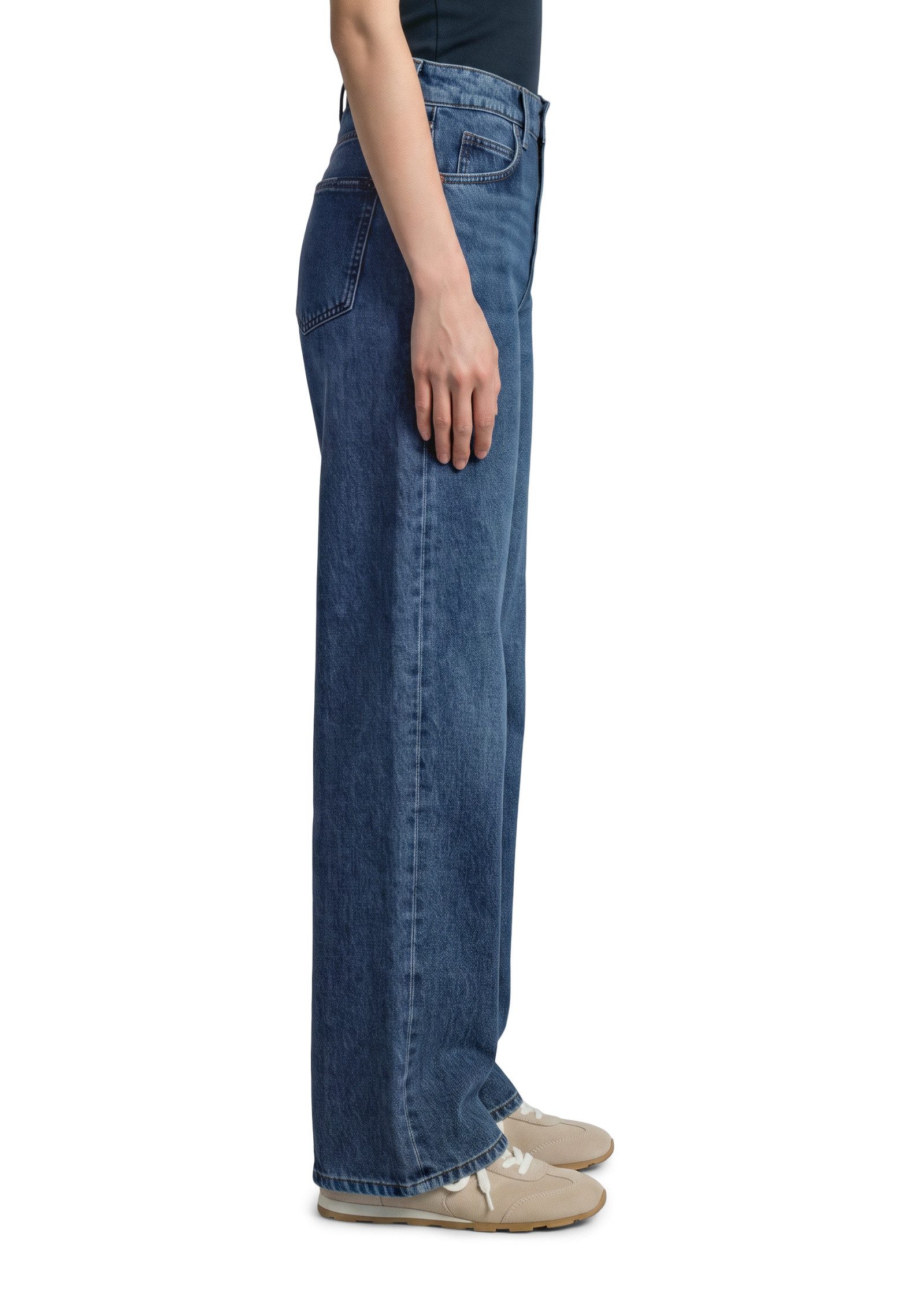 Marc O'Polo DENIM Weite Jeans aus Baumwolle ohne Stretch