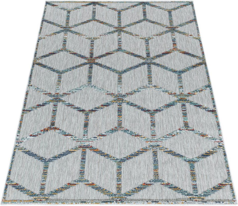Teppich BAHAMA 5151,AYYILDIZ TEPPICHE,BAHA, Ayyildiz Teppiche, rechteckig,  Höhe: 8 mm, Flachflor mit Hoch-Tief-Struktur, In-und Outdoor geeignet