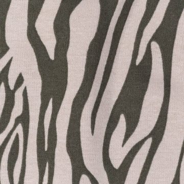 SCHÖNER LEBEN. Stoff Sweatstoff Alpensweat kuschelweich Zebra Animal Print beige 1,50m Br, allergikergeeignet