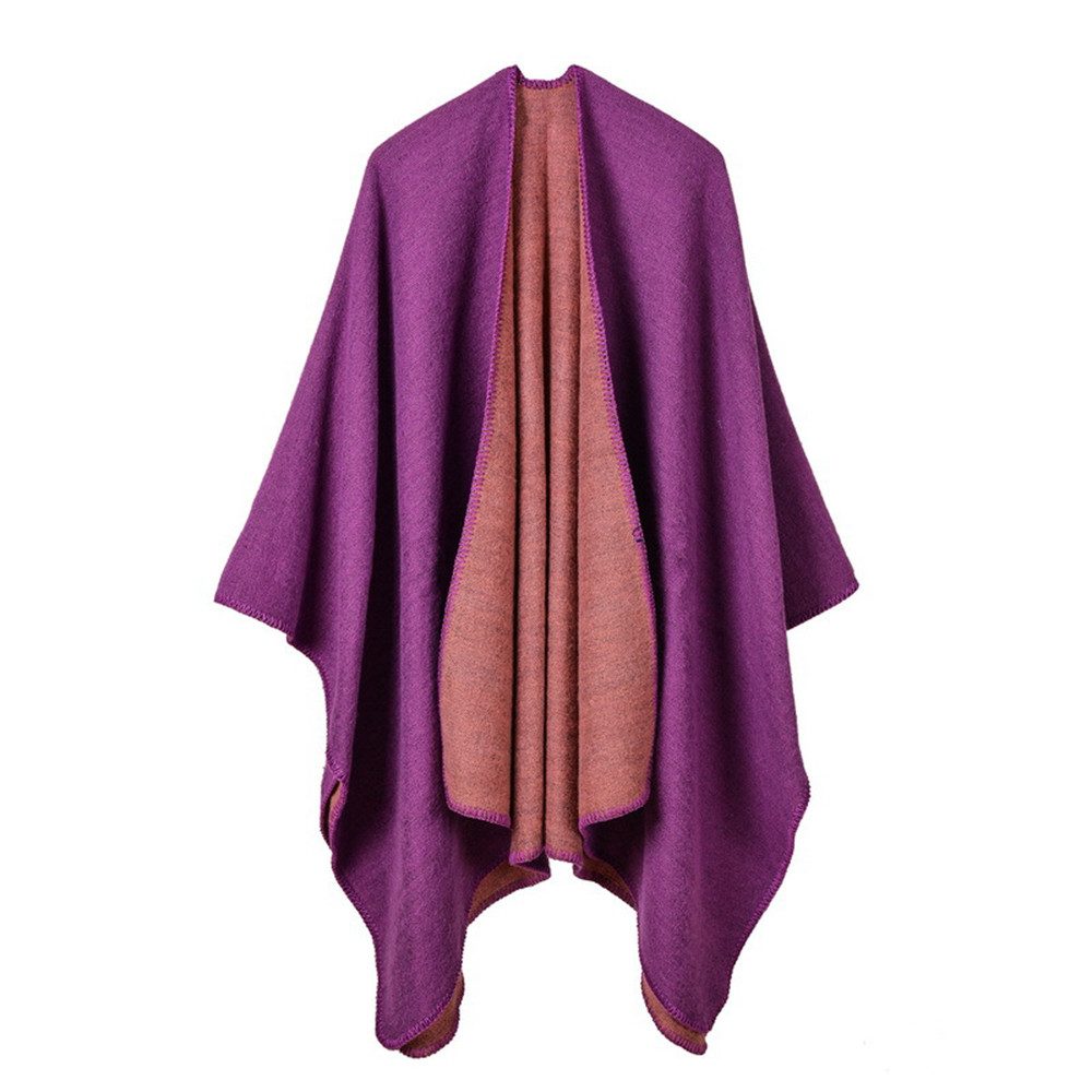 nsihing Modeschal Poncho Damen Strick Poncho Winter Warm Elegant Poncho Decke, Poncho Cape Mantel Übergroße Poncho Frauen Schal