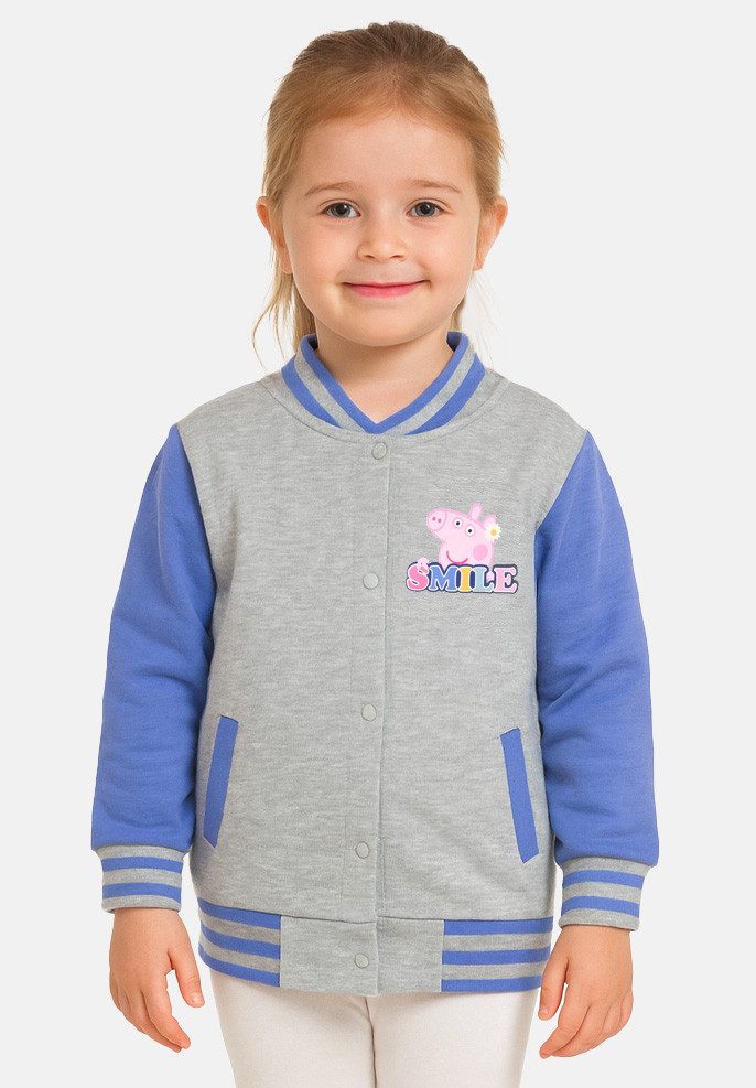 United Labels® Sweatjacke Peppa Wutz - Peppa & Luzie Locke - Collegejacke, Baseball, Retro