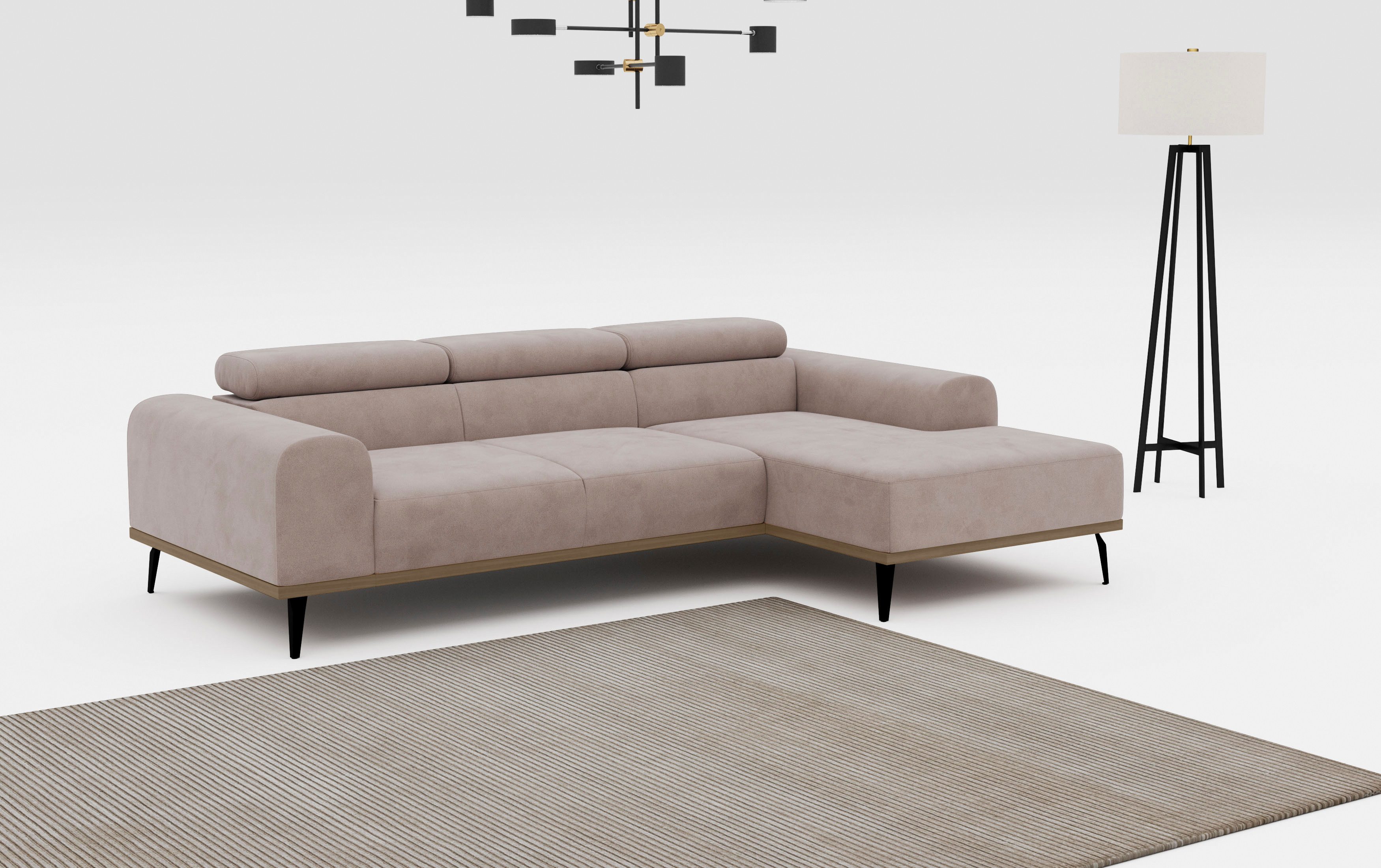 Places of Style Ecksofa Carlo L-Form, günstig online kaufen