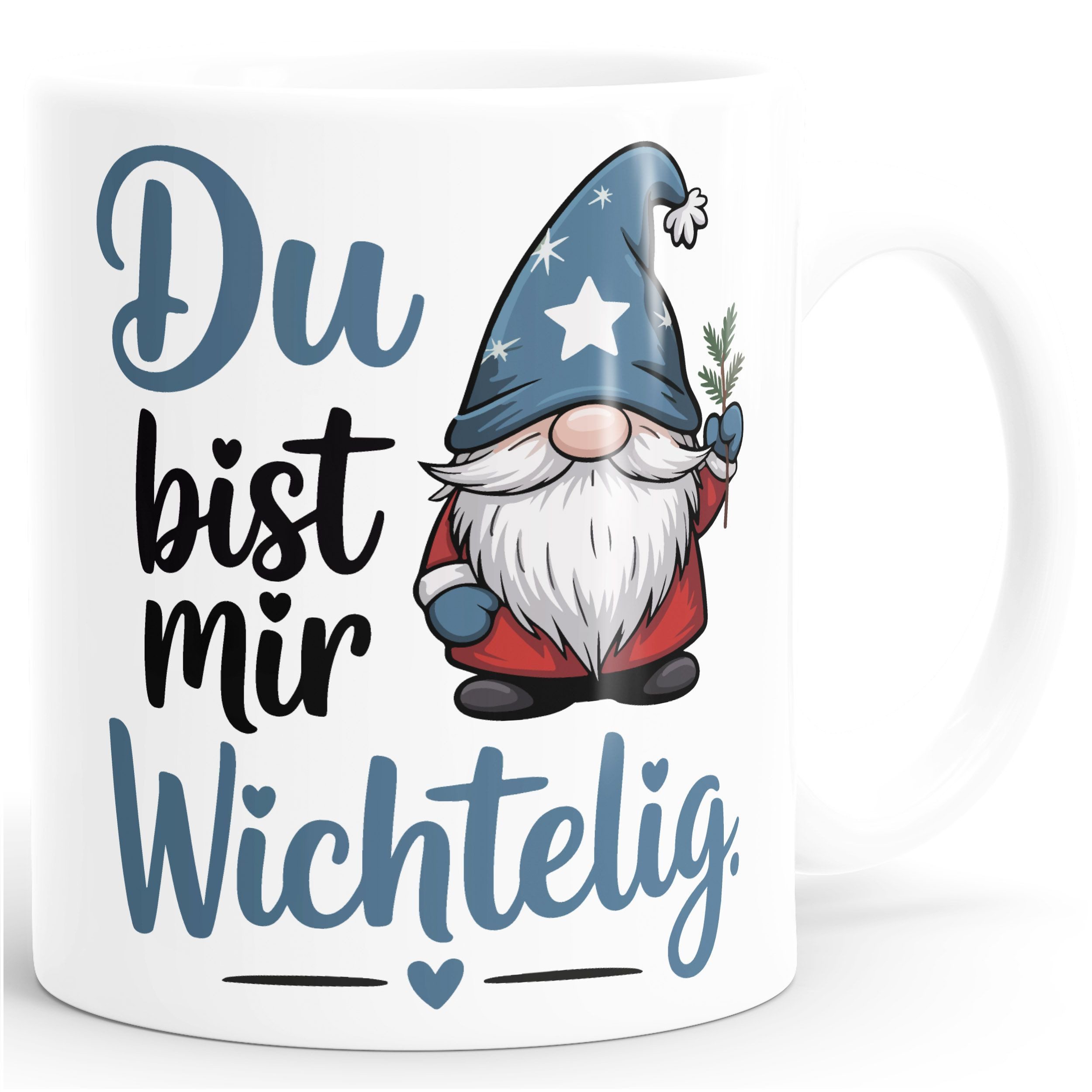 SpecialMe Tasse Tasse Weihnachten Wichtel Zwerg Spruch Botschaft Geschenkidee Freunde, Keramik