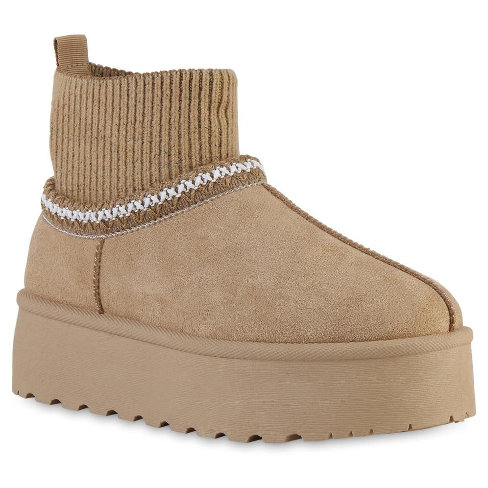 VAN HILL 841864 Winterstiefelette Damen Warm Gefüttert Winter Boots Bequem günstig online kaufen