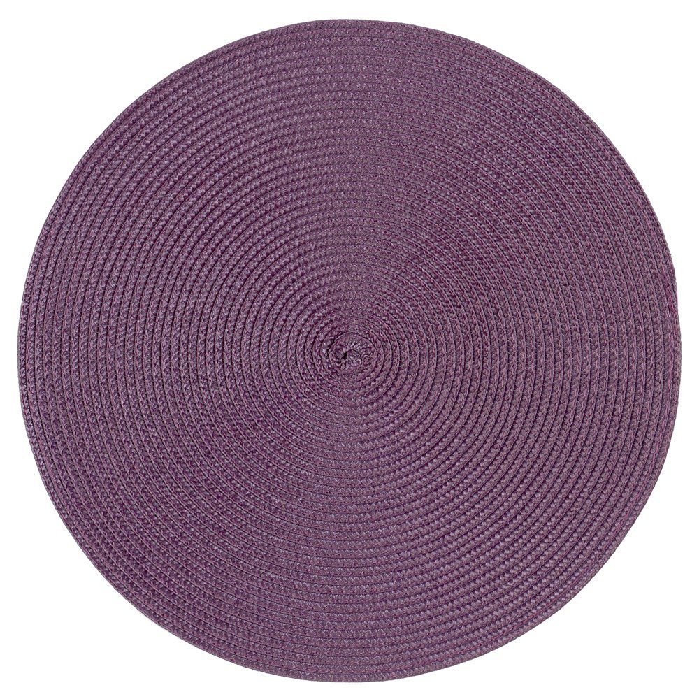 Haus und Deko Platzset Platzset rund ca. 35 cm Ø abwaschbar Bast Optik Tischset Platzdeckche, (1-St)