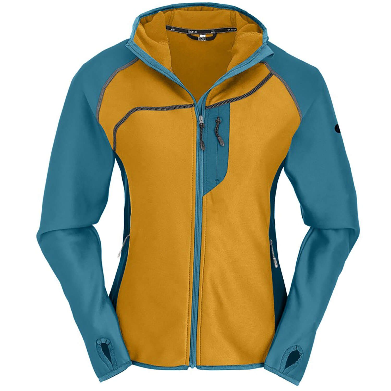 Maul Sport® Fleecejacke Stretchfleecejacke Chiemgau II mit Kapuze Gold