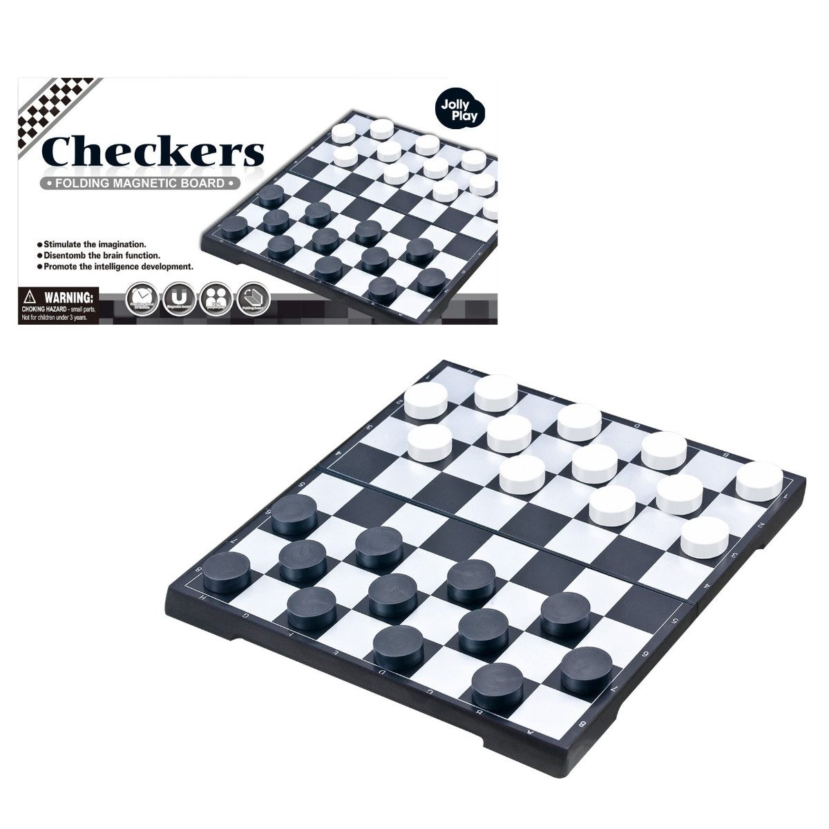 Jollystar Spiel - Schach Spiel – Magnetisches Schach für unterwegs, Strategiespiel, Gesellschaftsspiel, für langlebigen Spielspaß, Kompakt und Leicht