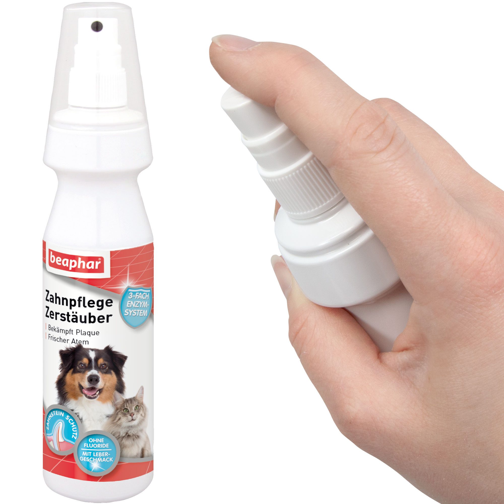 beaphar Tier-Zahncreme Beaphar Зубные щетки Zerstäuber für Hunde und Katzen, (1-St) Mit Lebergeschmack