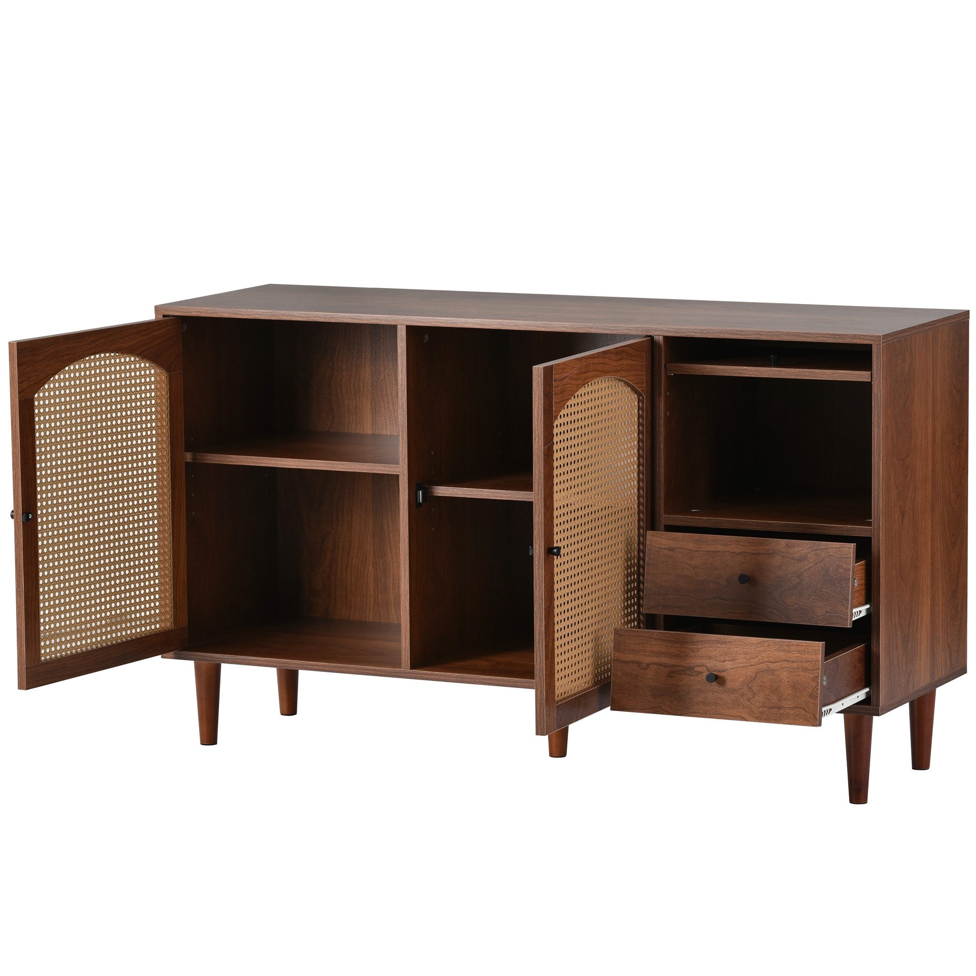 Welikera Sideboard Sideboard Mit Rattan Einsatz, Breite 130 cm,130*75.5*40 günstig online kaufen