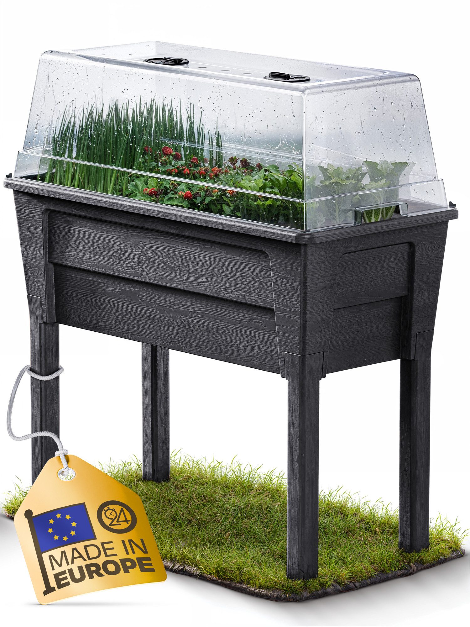 ONDIS24 Hochbeet Blumenkübel Frühbeet Gewächshaus Victoria