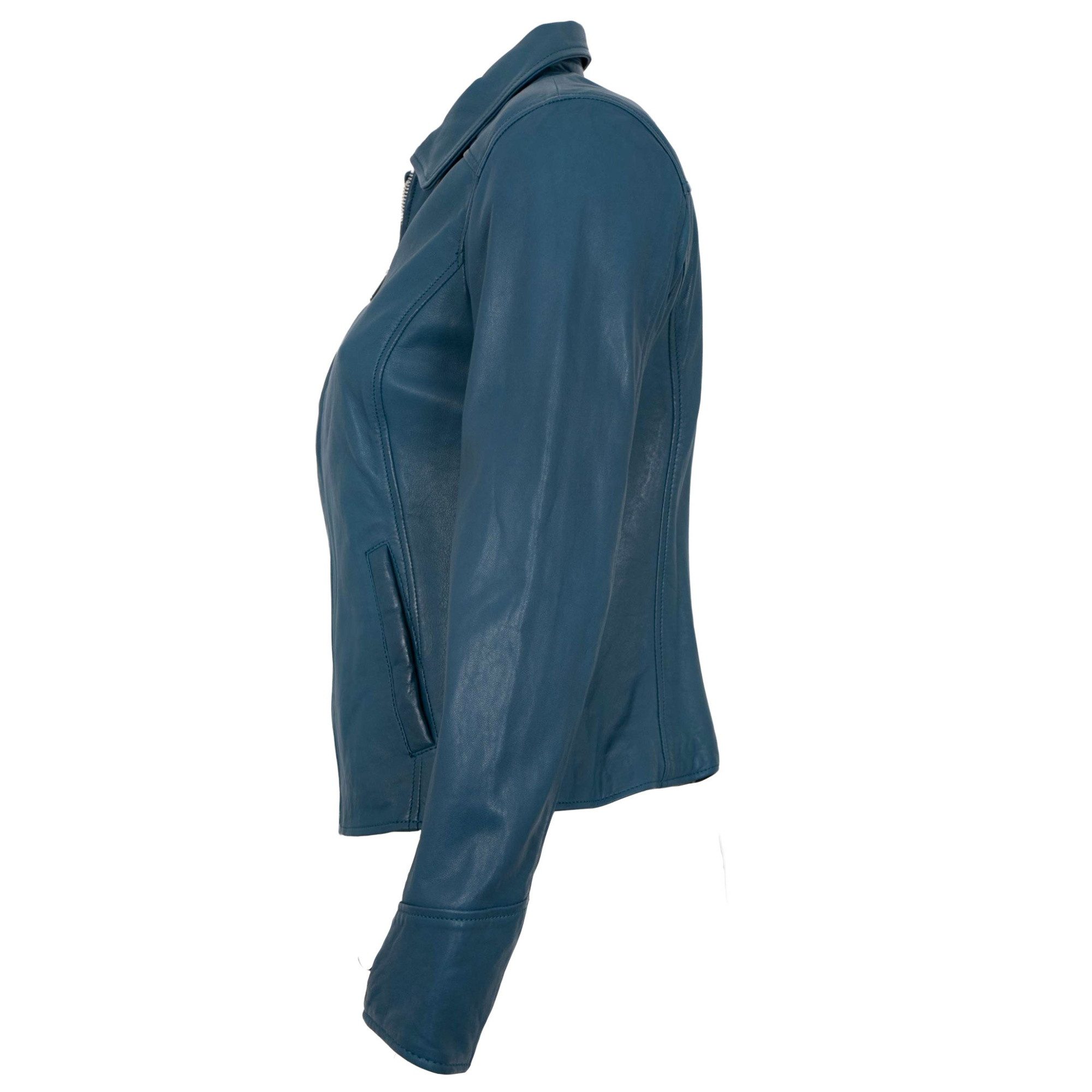 Jilani Lederjacke Elodi Jilani - Damen Lederjacke Lammnappa blau günstig online kaufen