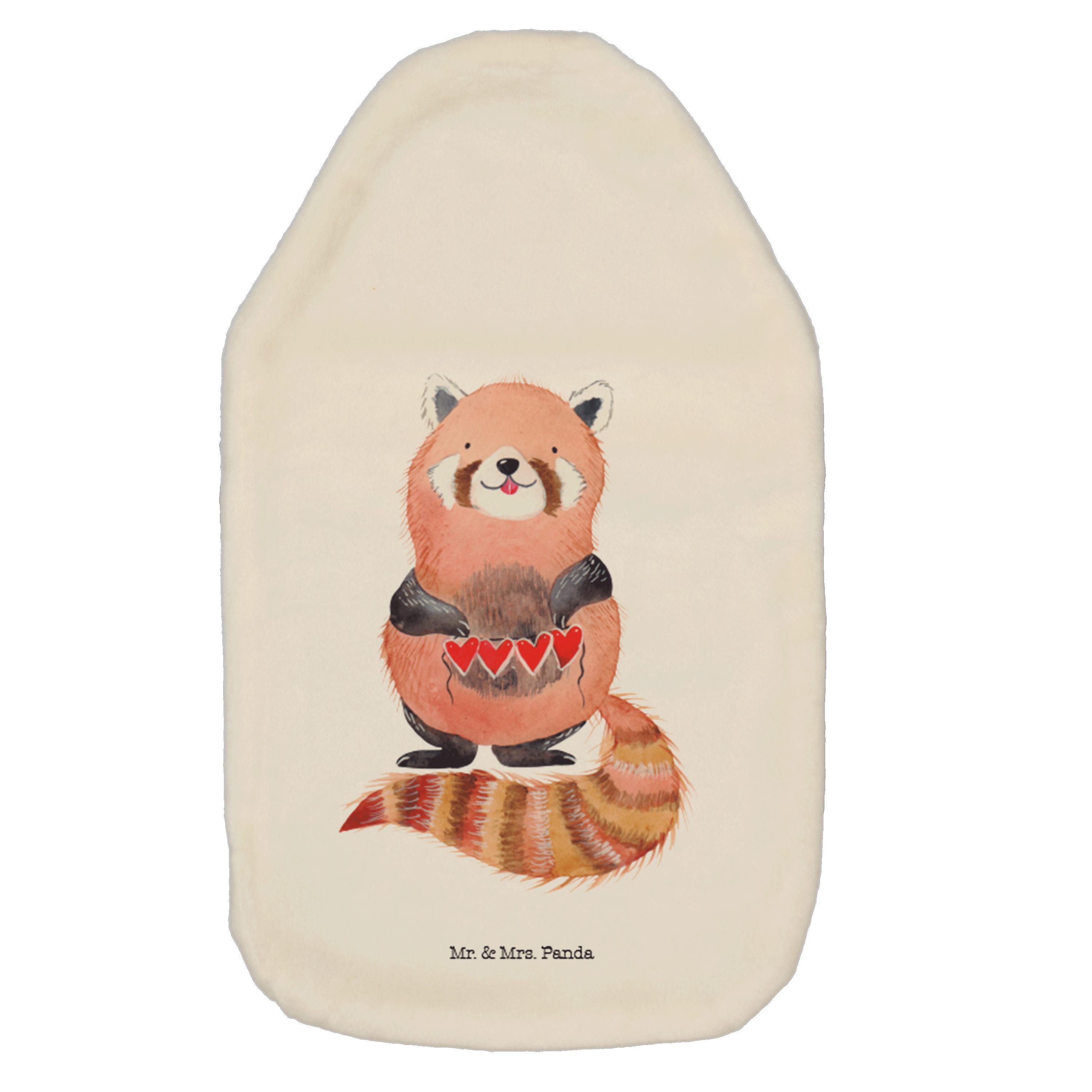 Mr. & Mrs. Panda Wärmflasche »Roter Panda Weiß Geschenk, lustige