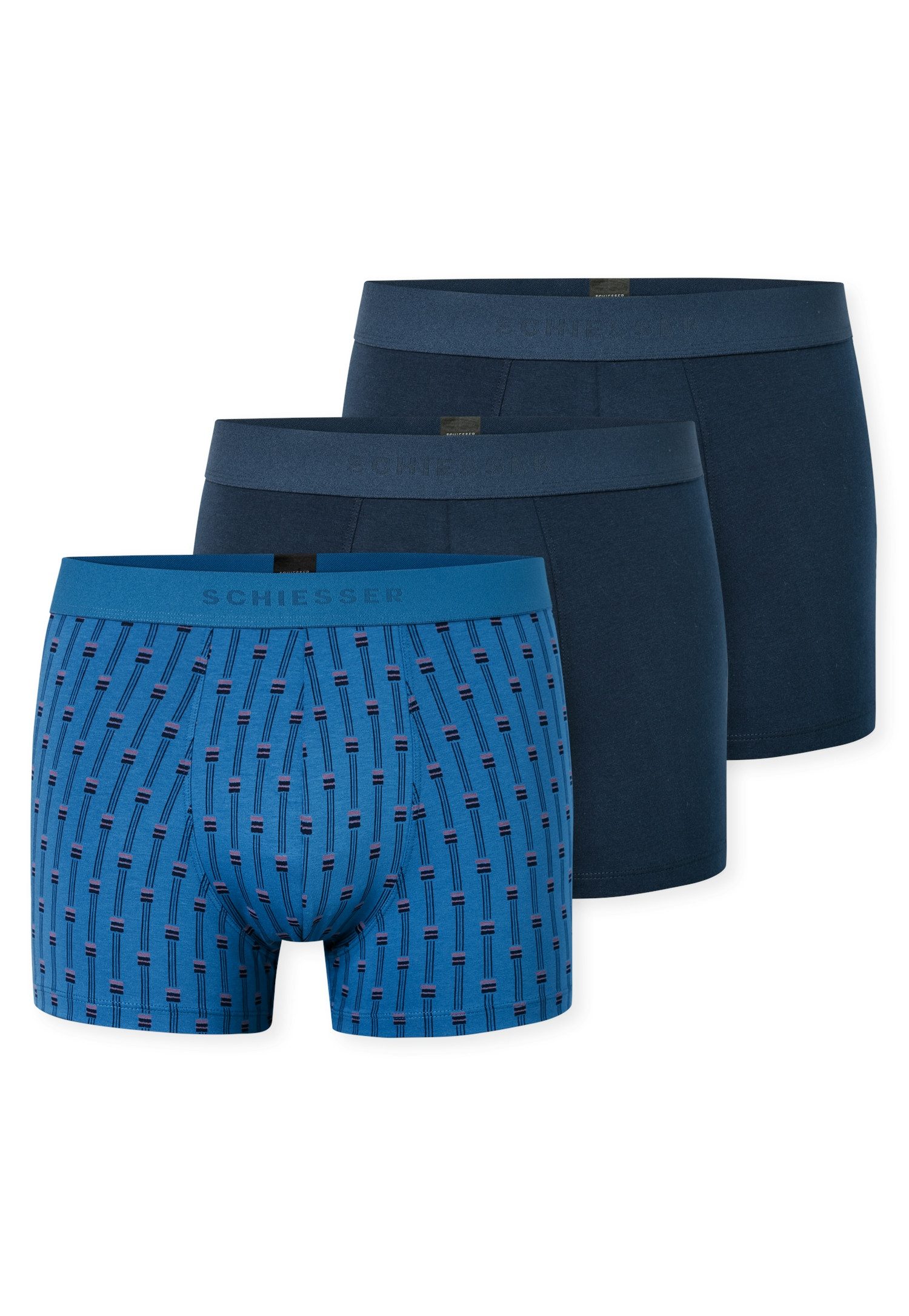 Schiesser Boxer 95/5 Multipacks (3er Pack) ohne Eingriff, softer Logo-Webgu günstig online kaufen