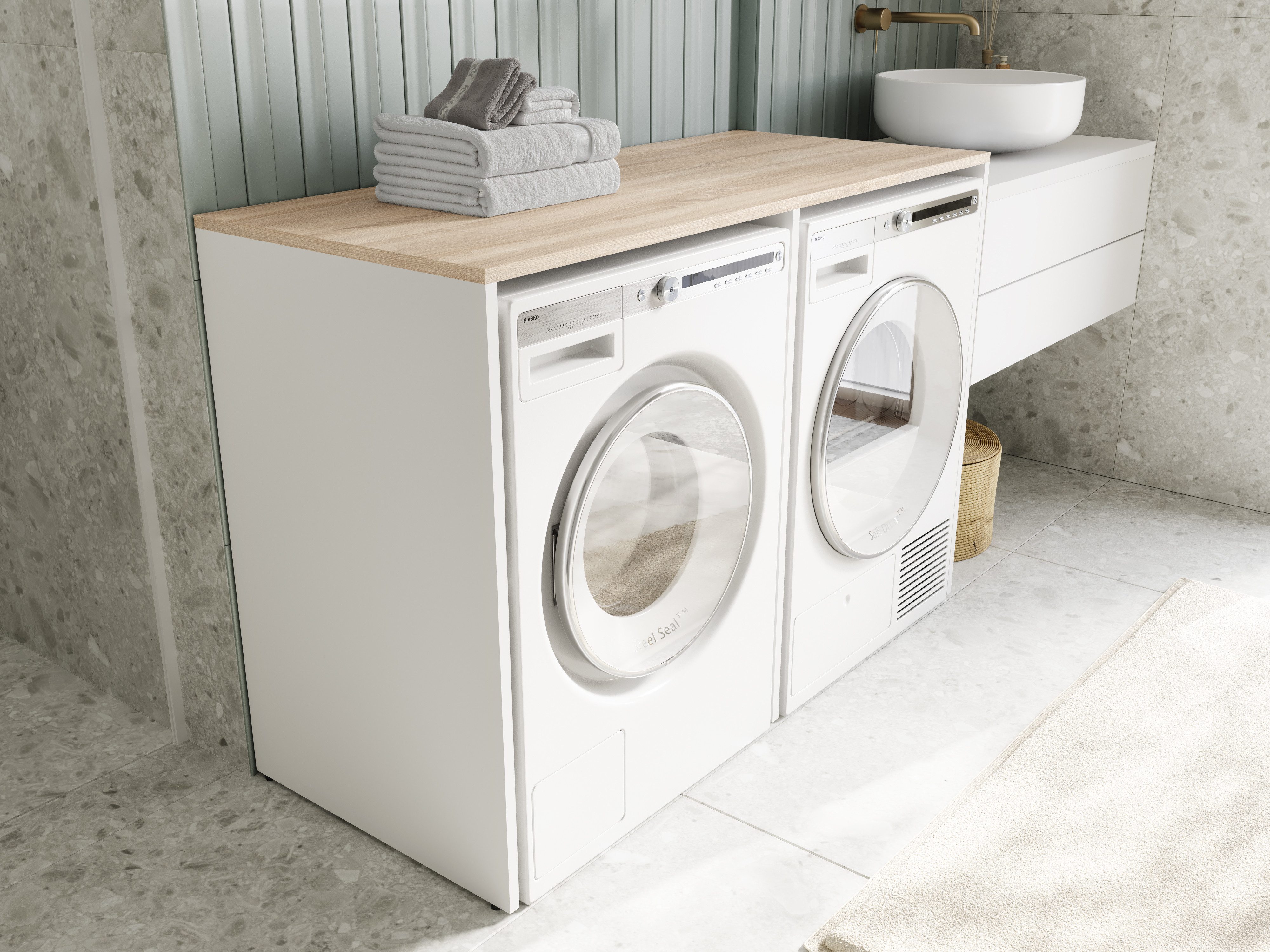 Platan Room Waschmaschinenumbauschrank DORA Waschmaschinenschrank 130 günstig online kaufen