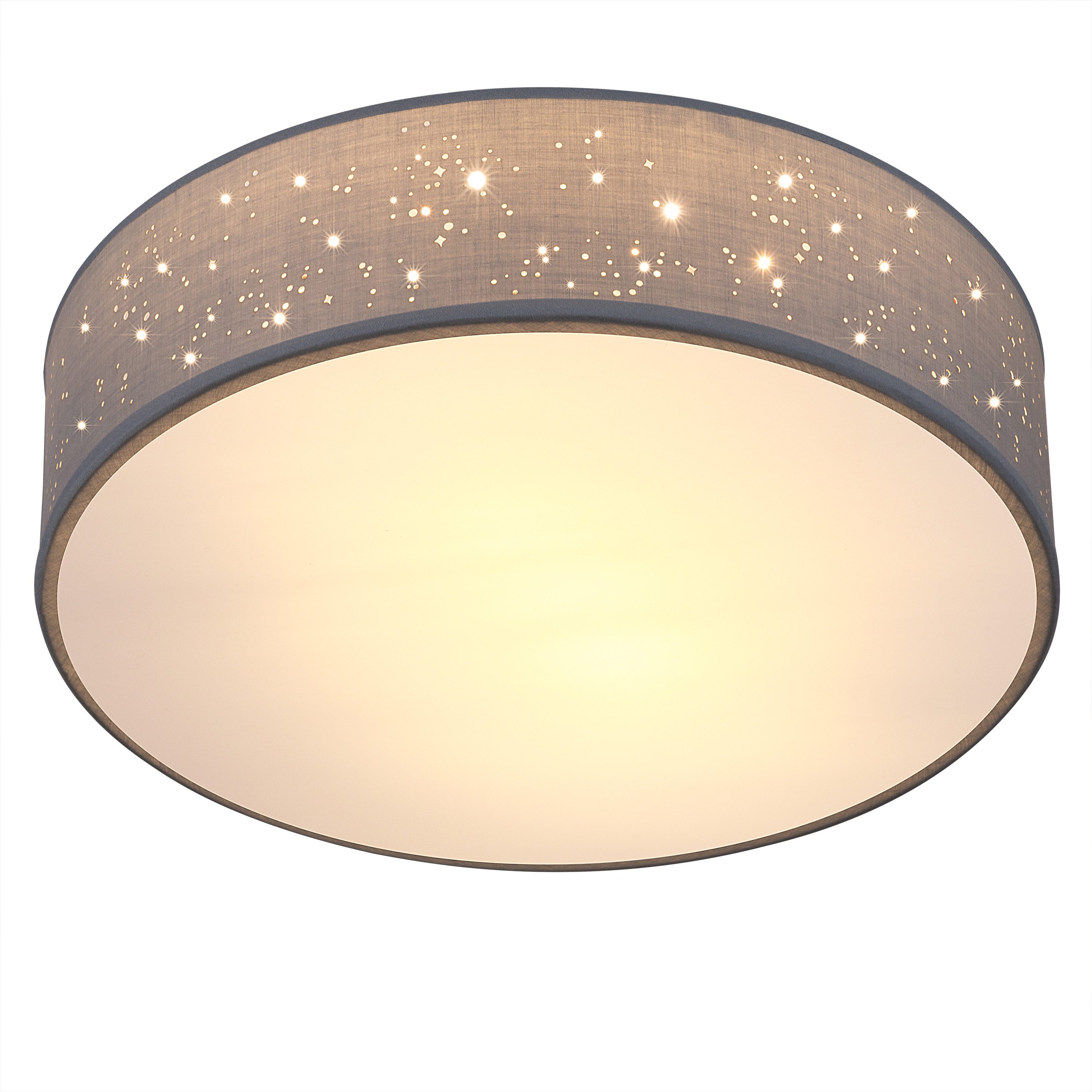 monzana Deckenleuchte, 30 cm, Sternenhimmel Rund Stoffschirm 30 cm 1-Flammi günstig online kaufen
