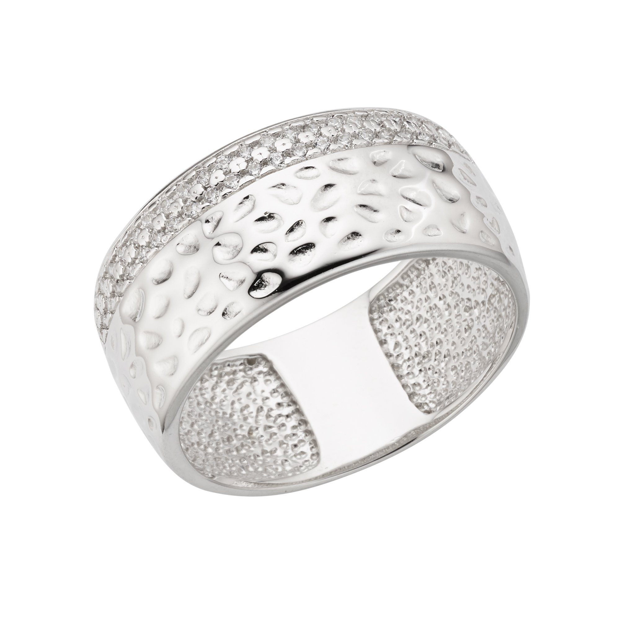 Silber 925/- Fingerring weiß Zirkonia Sterling Zeeme