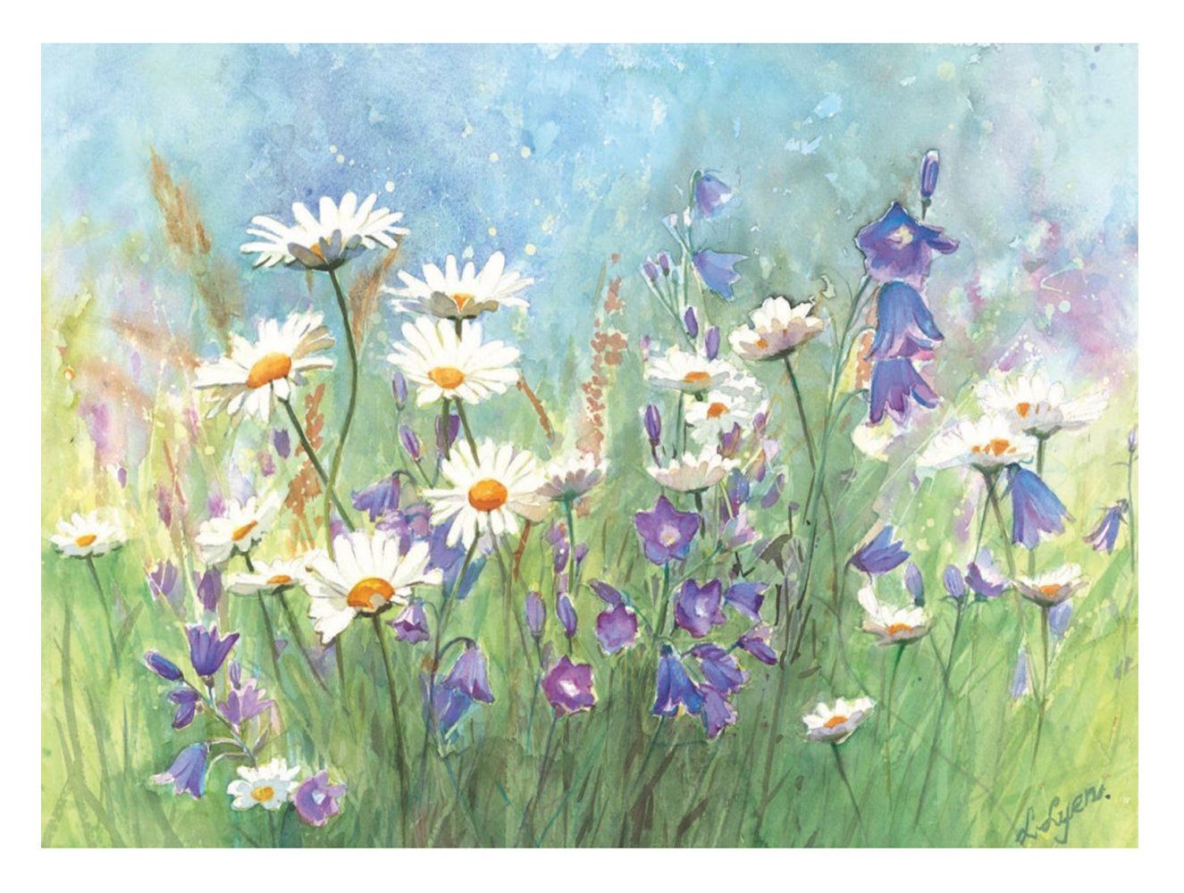 AVA Platzset, Tischsets aus Papier 43x30cm mit Gänseblümchen Motiv 50 Stück Bunt