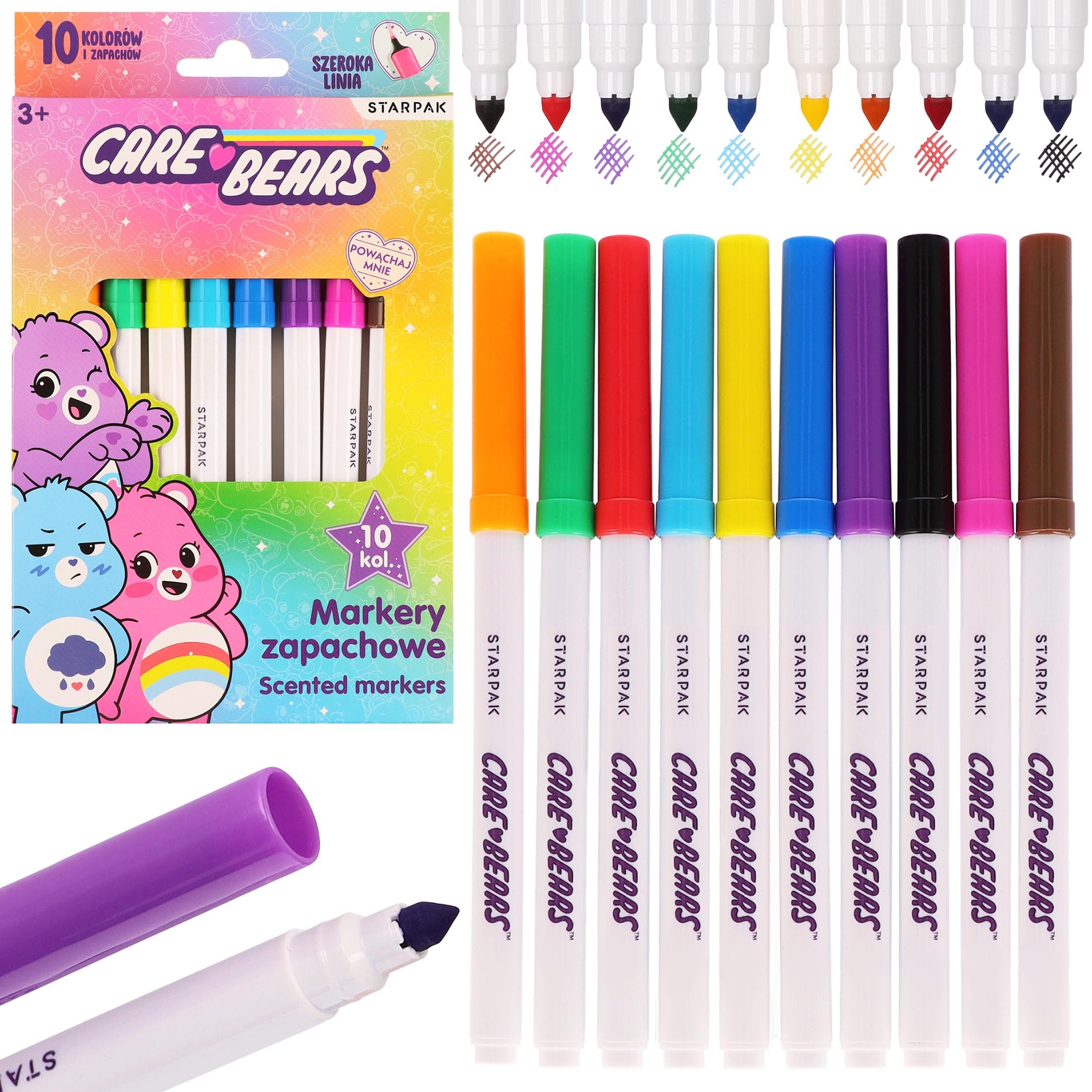 Care Bears Filzstift Care Bears Duftstifte für Kinder, 10 runde Filzstifte bunt, (10-tlg)