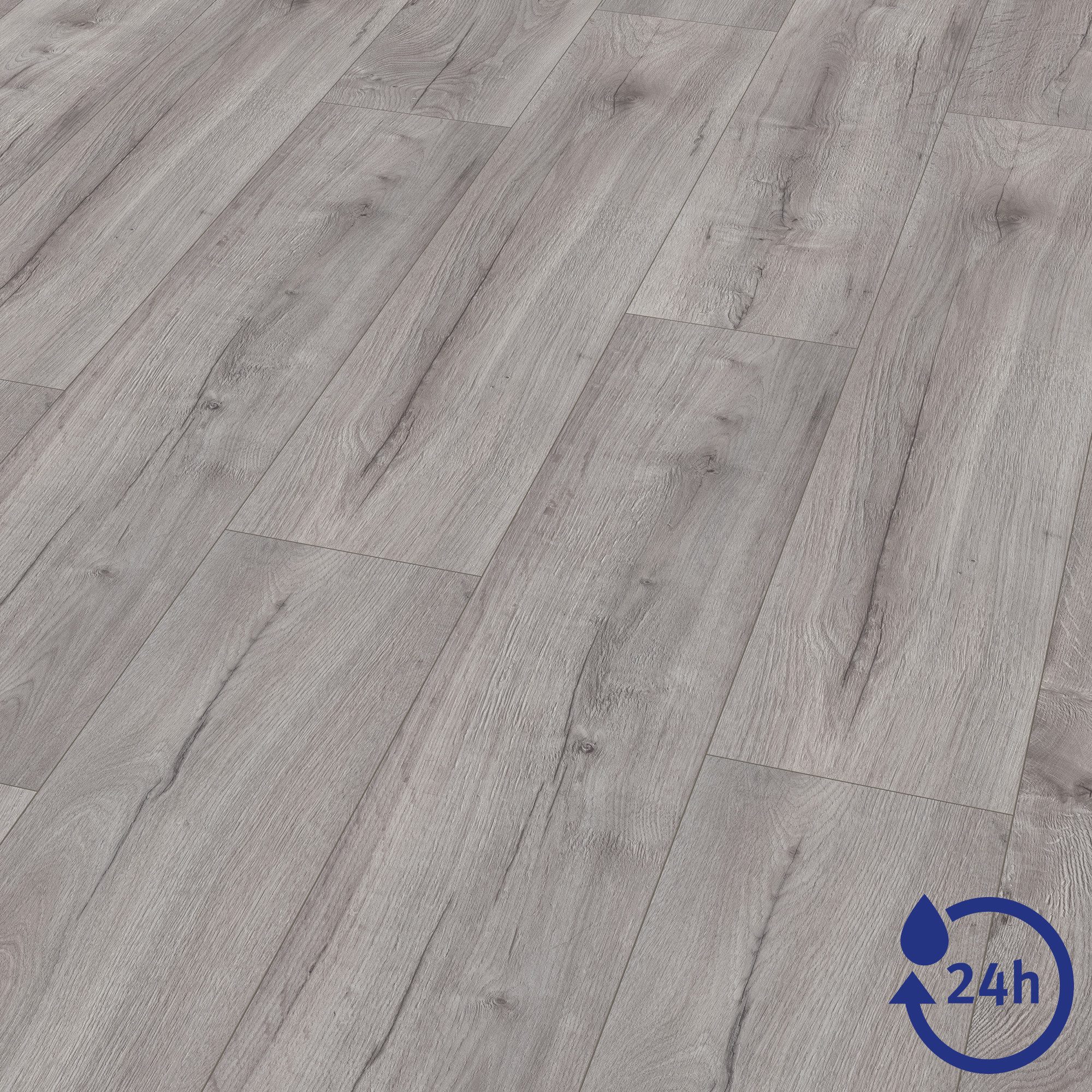 EGGER Laminat NatureSense Aqua EL2156 Loja Eiche hellgrau, (8mm, 2,543m), Wasserbeständig & Praktisch