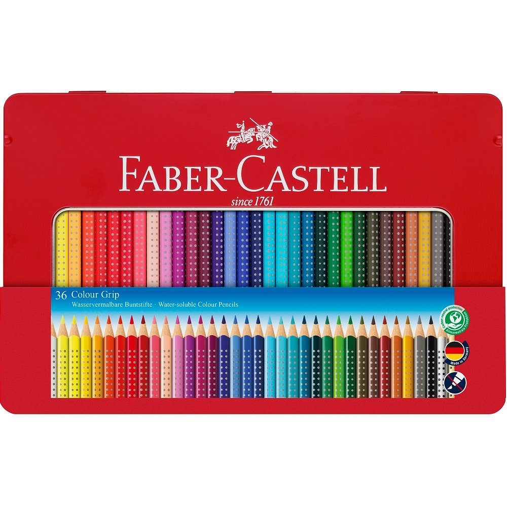 Buntstift 36 Buntstifte COLOUR GRIP im Metall-Etui farbsortiert