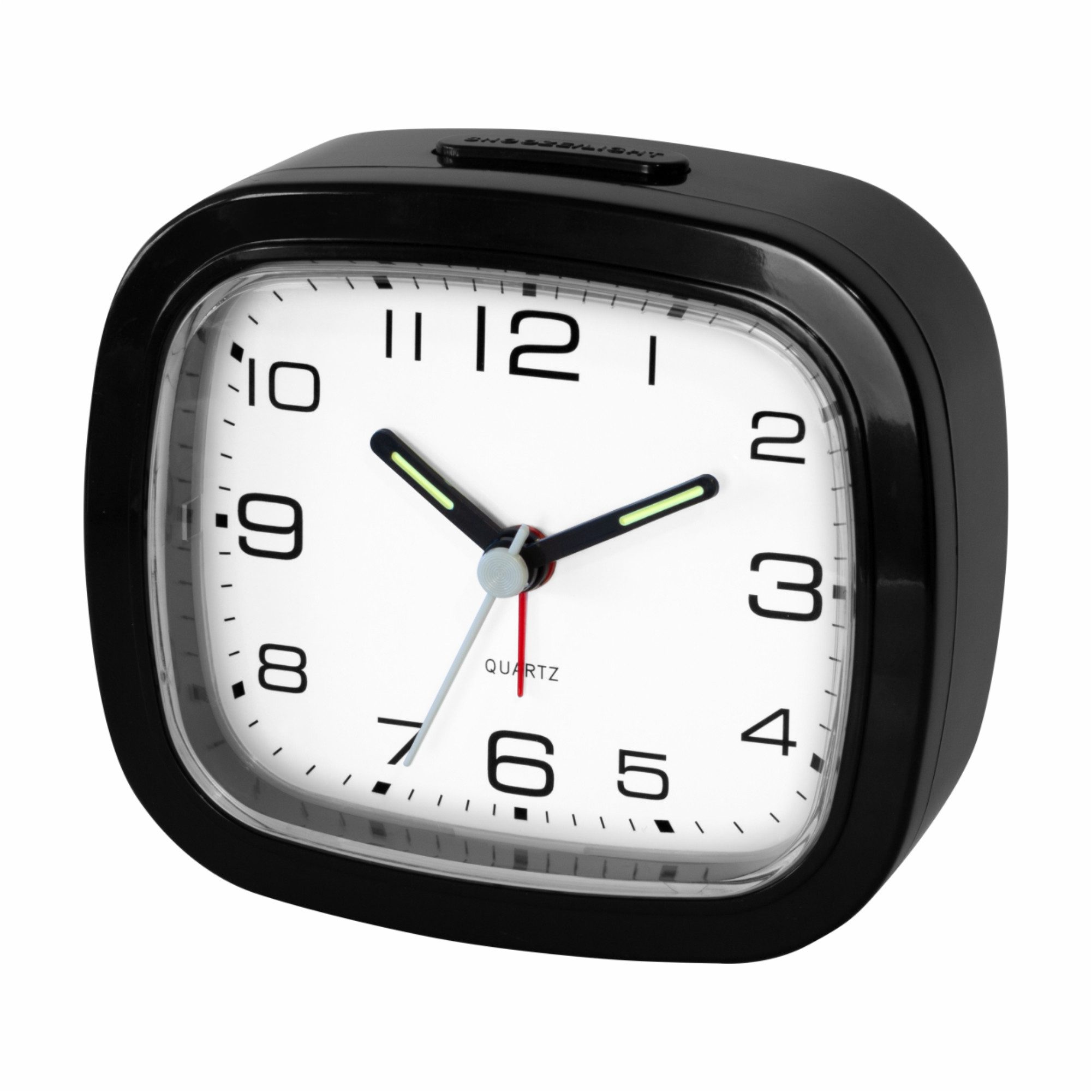 Miraval Quarzwecker Analoger Wecker Schwarz Snooze, Beleuchtung & geräuscharm